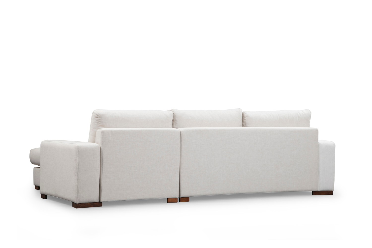 Modern sofa chaise longue right white