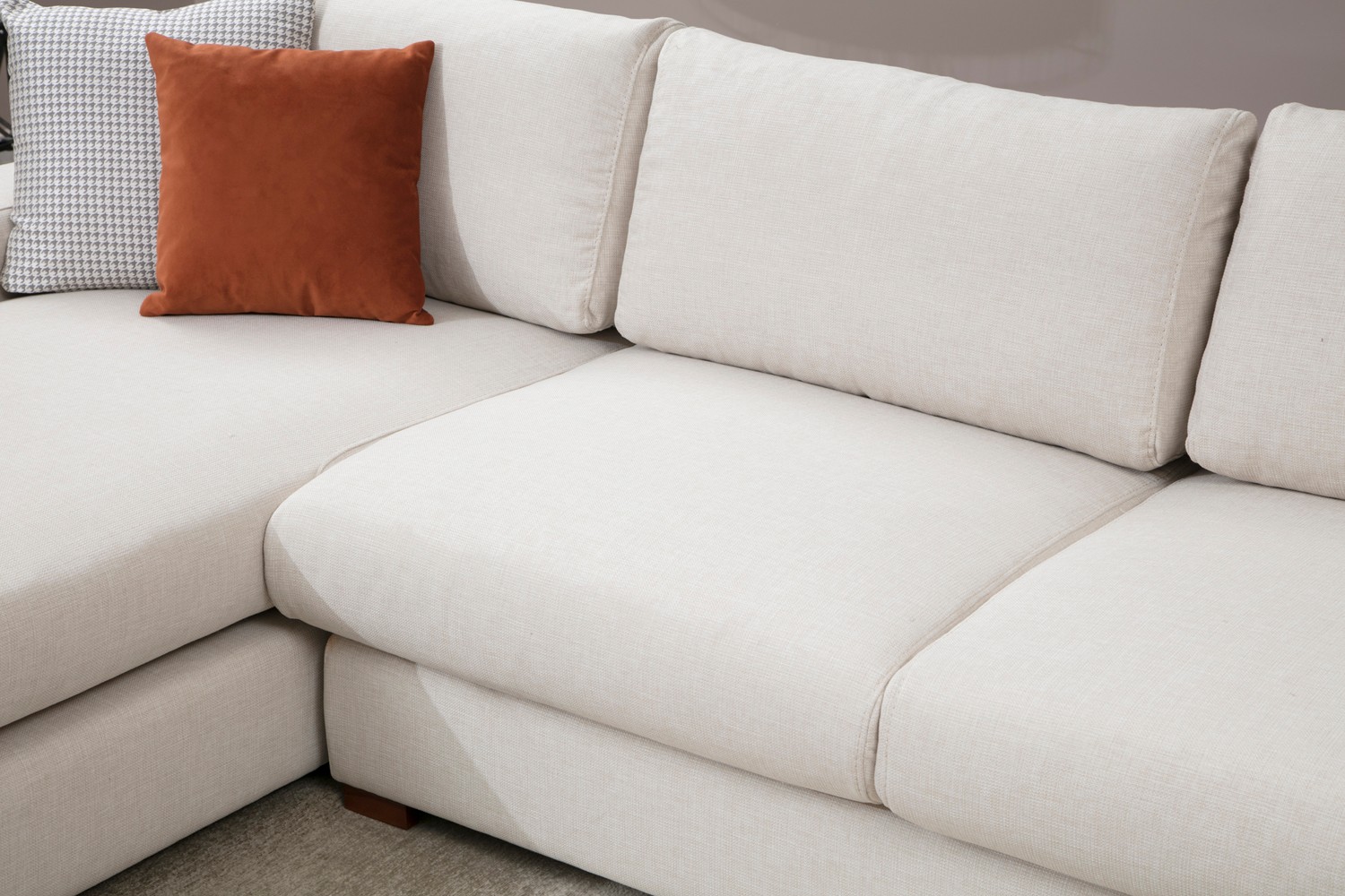 Modern sofa chaise lounge left white