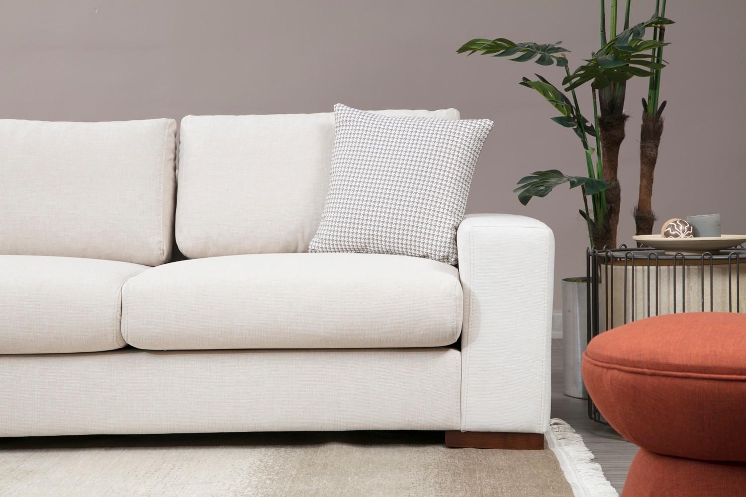 Modern sofa chaise lounge left white