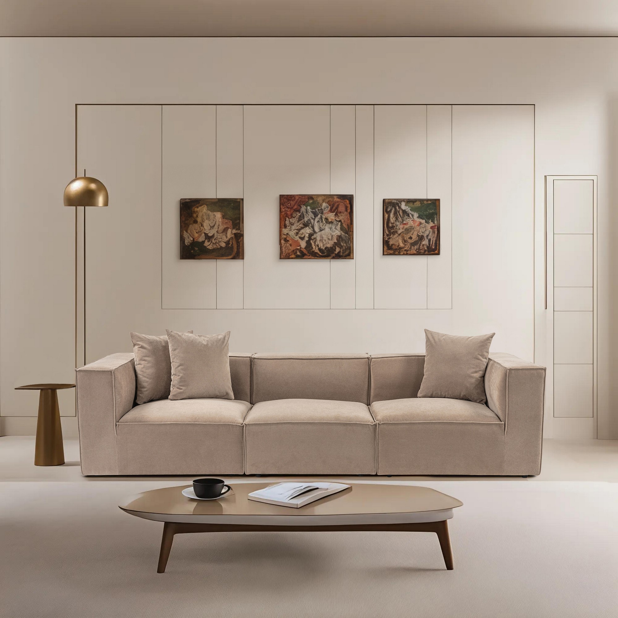 Sofa 3-seater Cappuccino