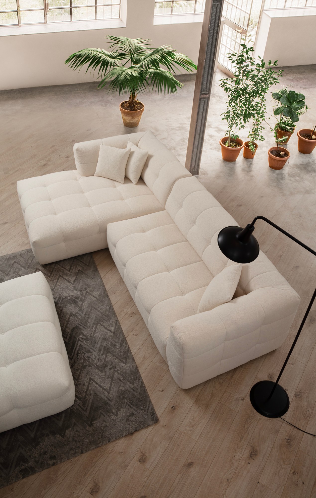 Nour Sofa Chaise Longue Left Beige