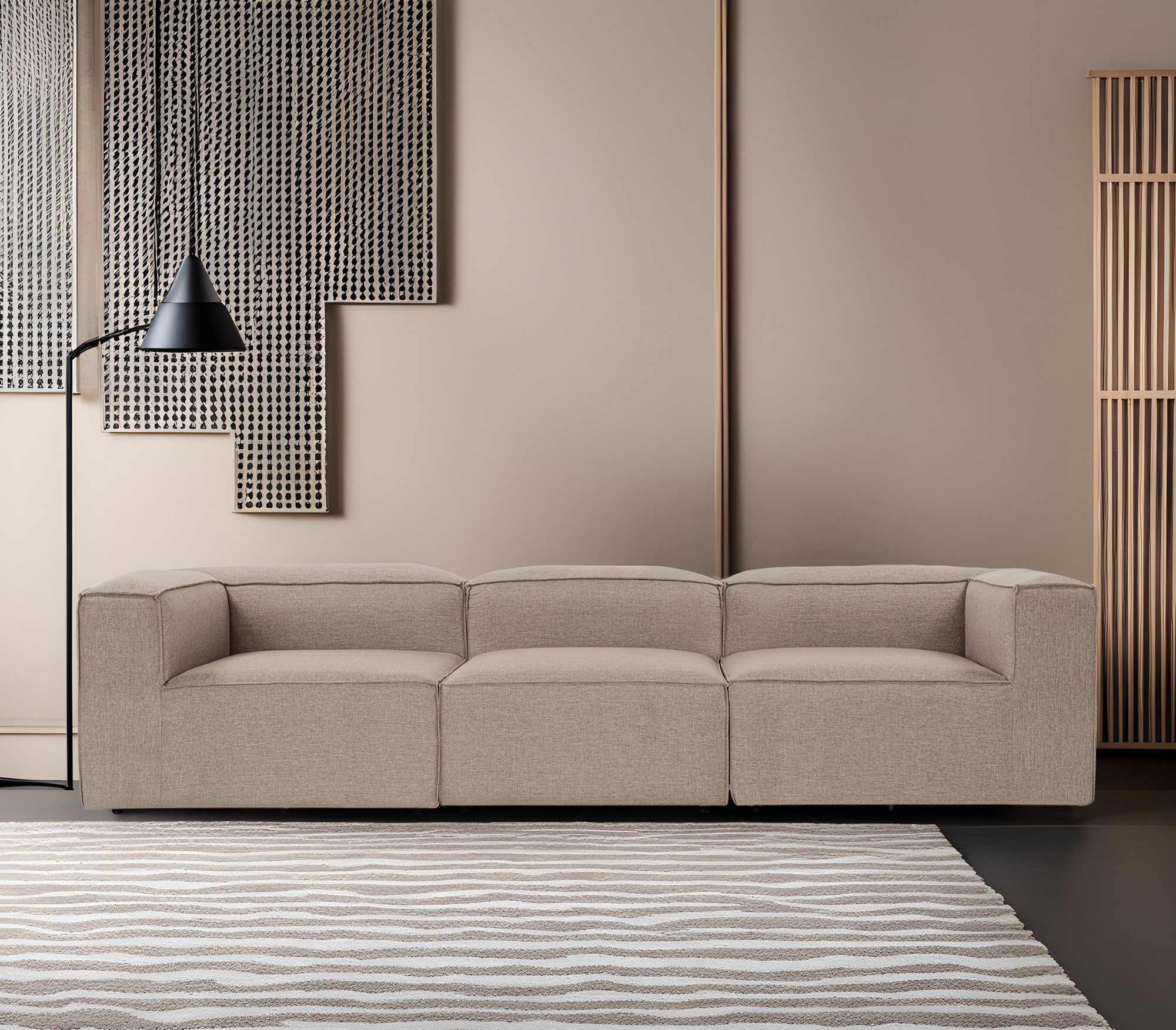 Valentina Sofa 3-seater Brown