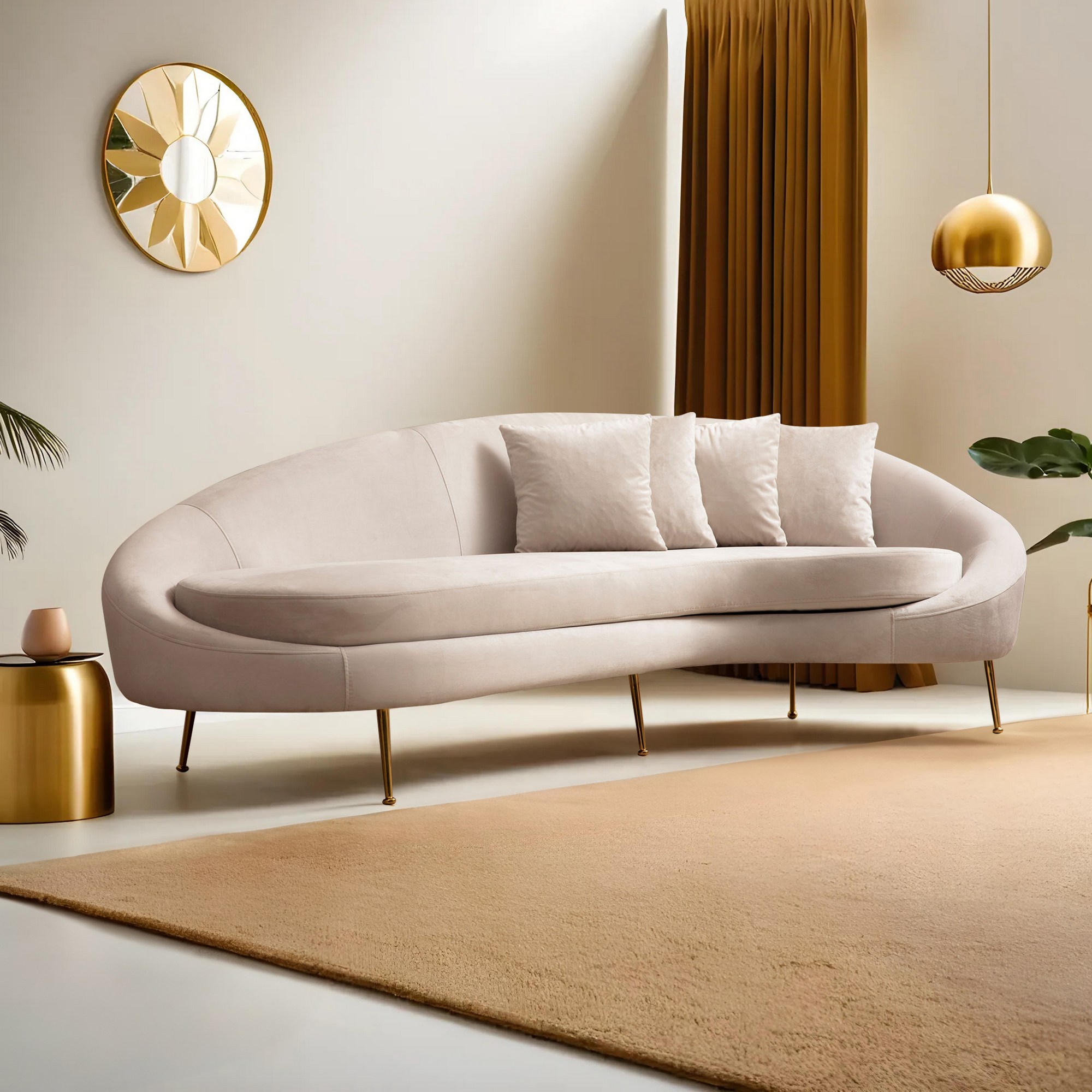 Elegant sofa 3-seater Beige