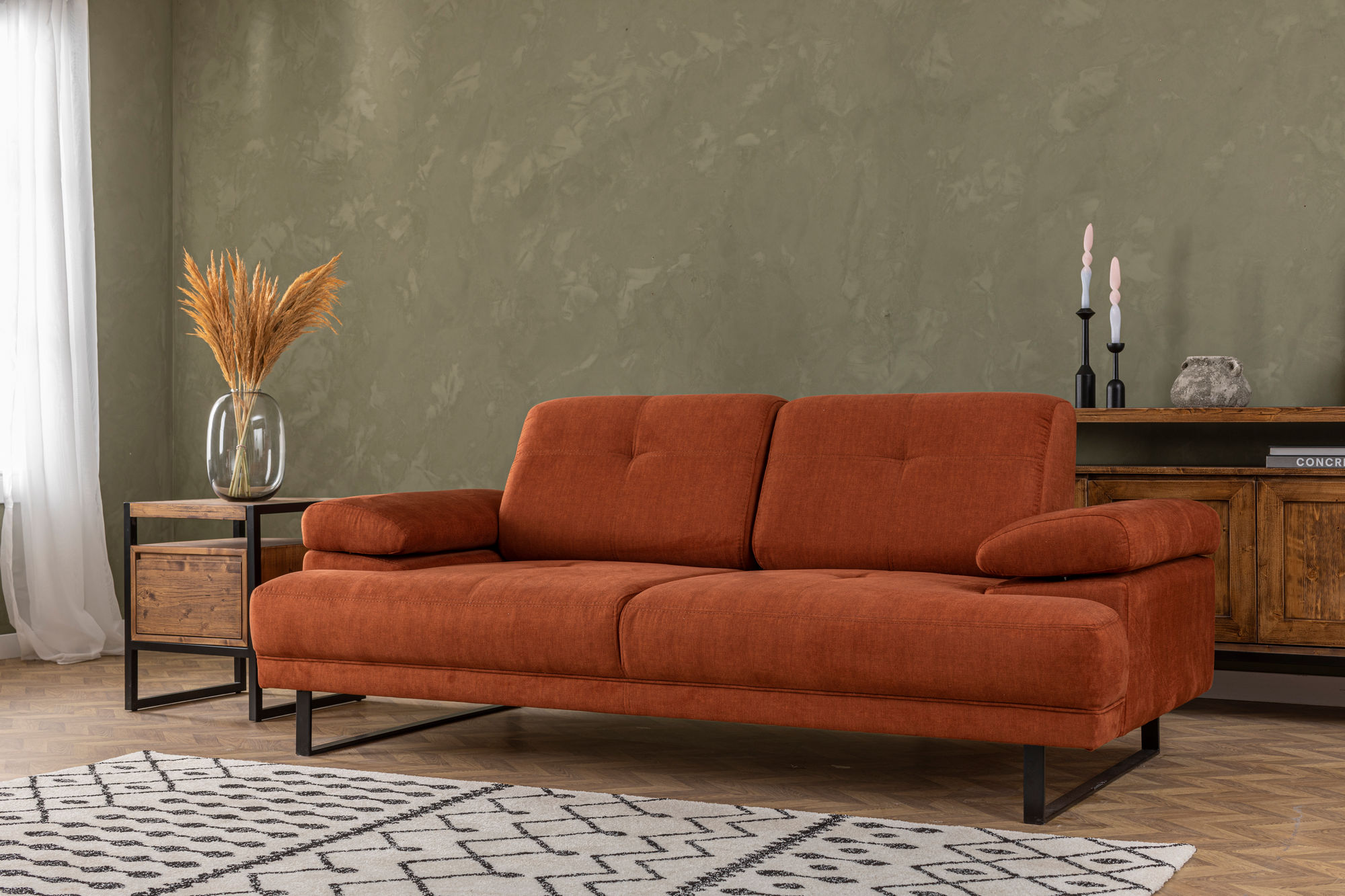 Sofa 2-seater Orange