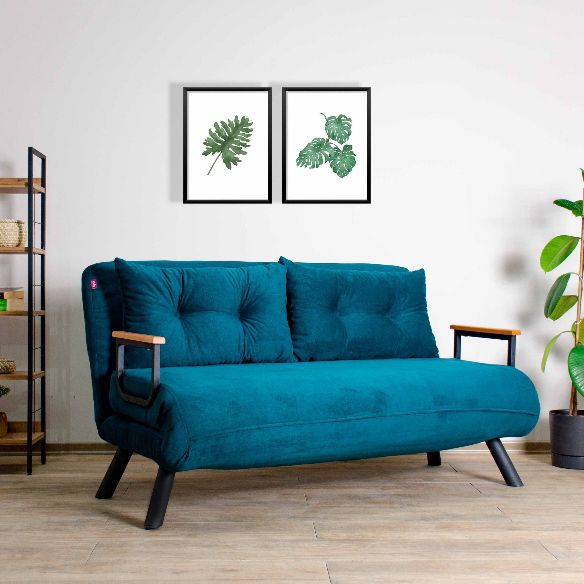 Sofa bed 2-seater Petrol