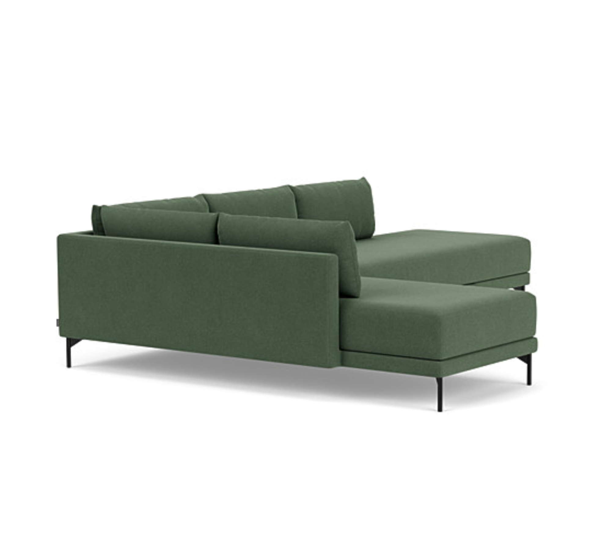 Vivica Schlafsofa Récamiere Links Cura Dark Green