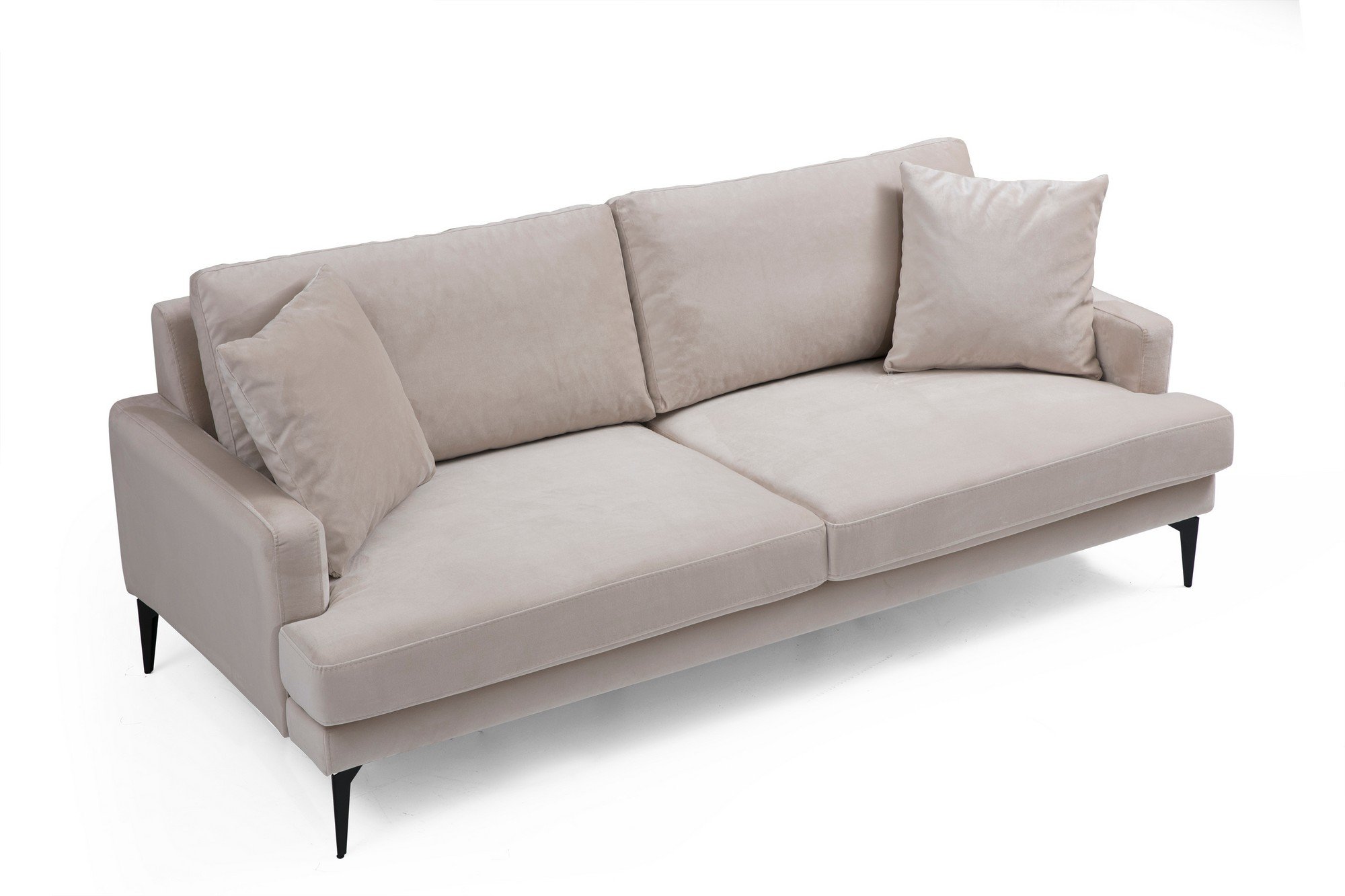 Modern sofa 2-seater beige
