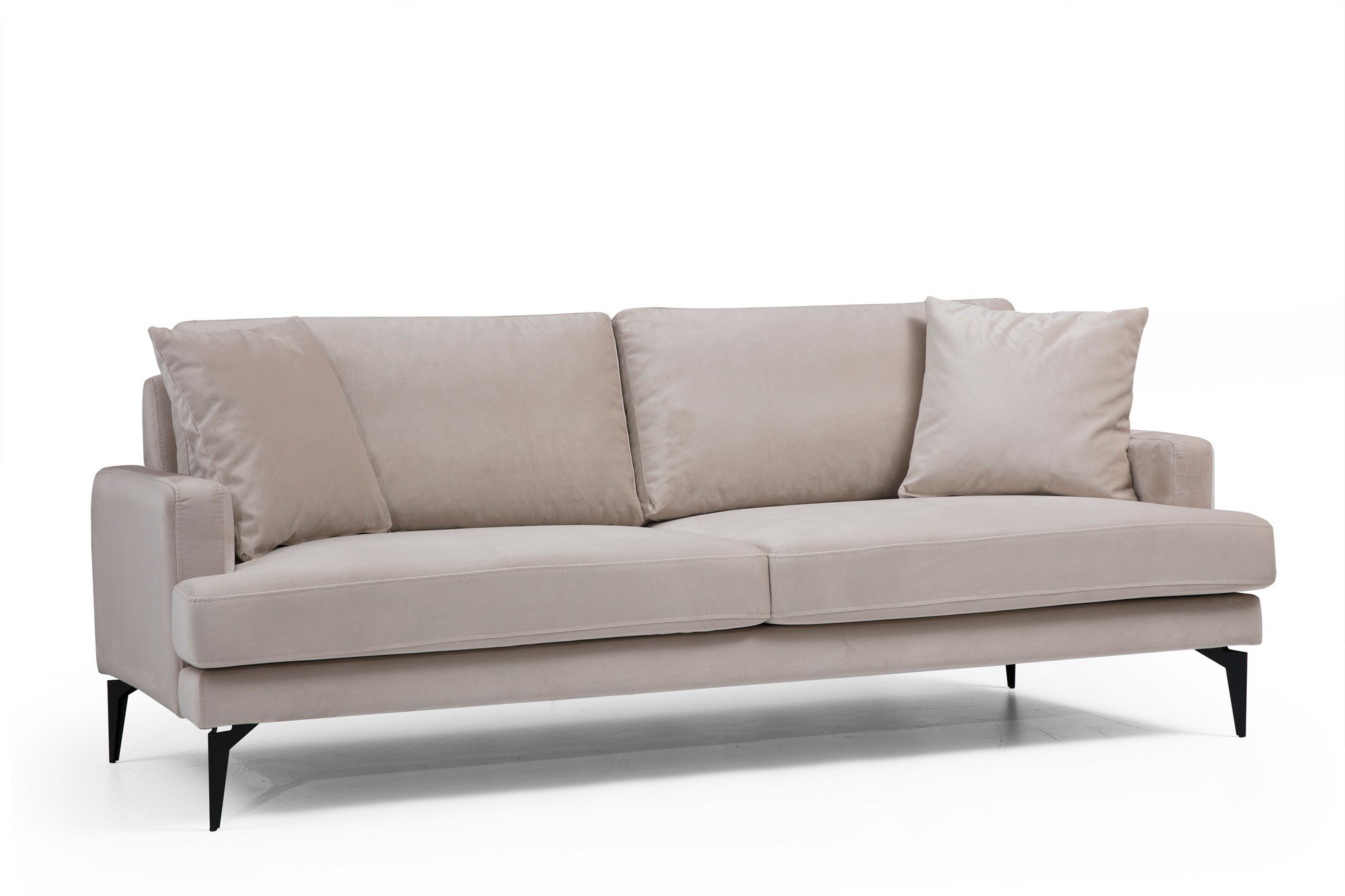 Modern sofa 2-seater beige