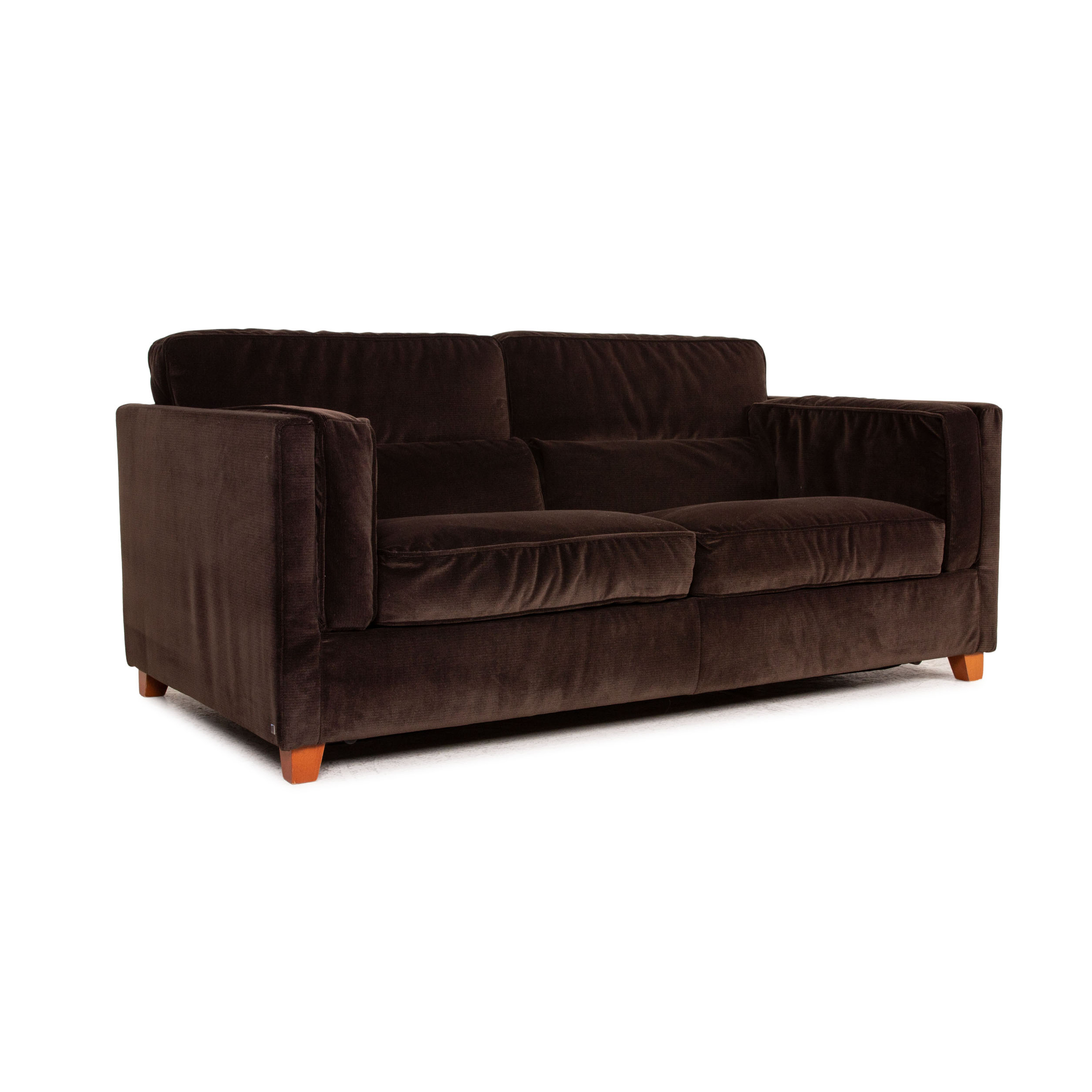 Sofa 2-Sitzer Stoff Dunkelbraun