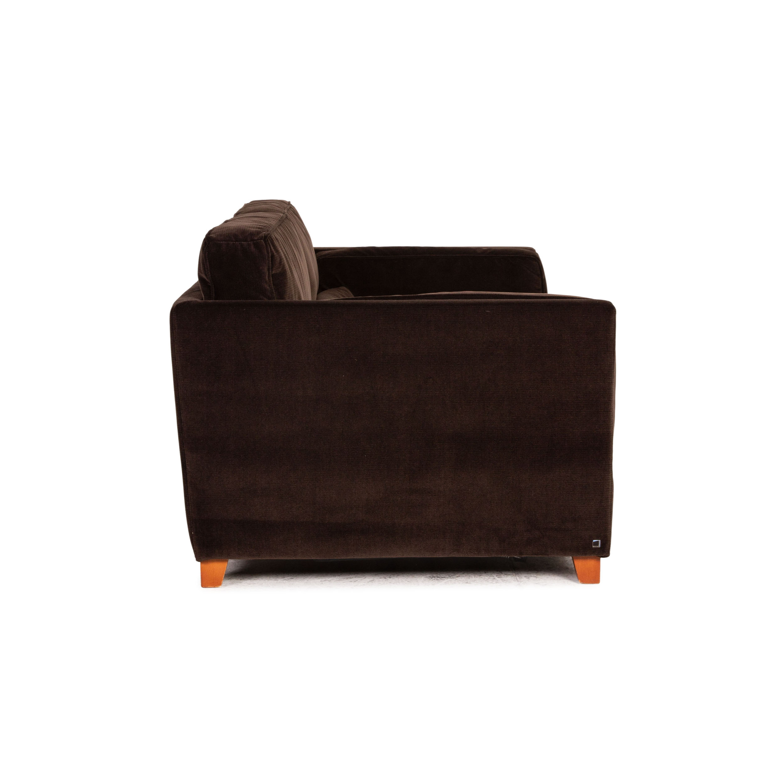 Sofa 2-Sitzer Stoff Dunkelbraun