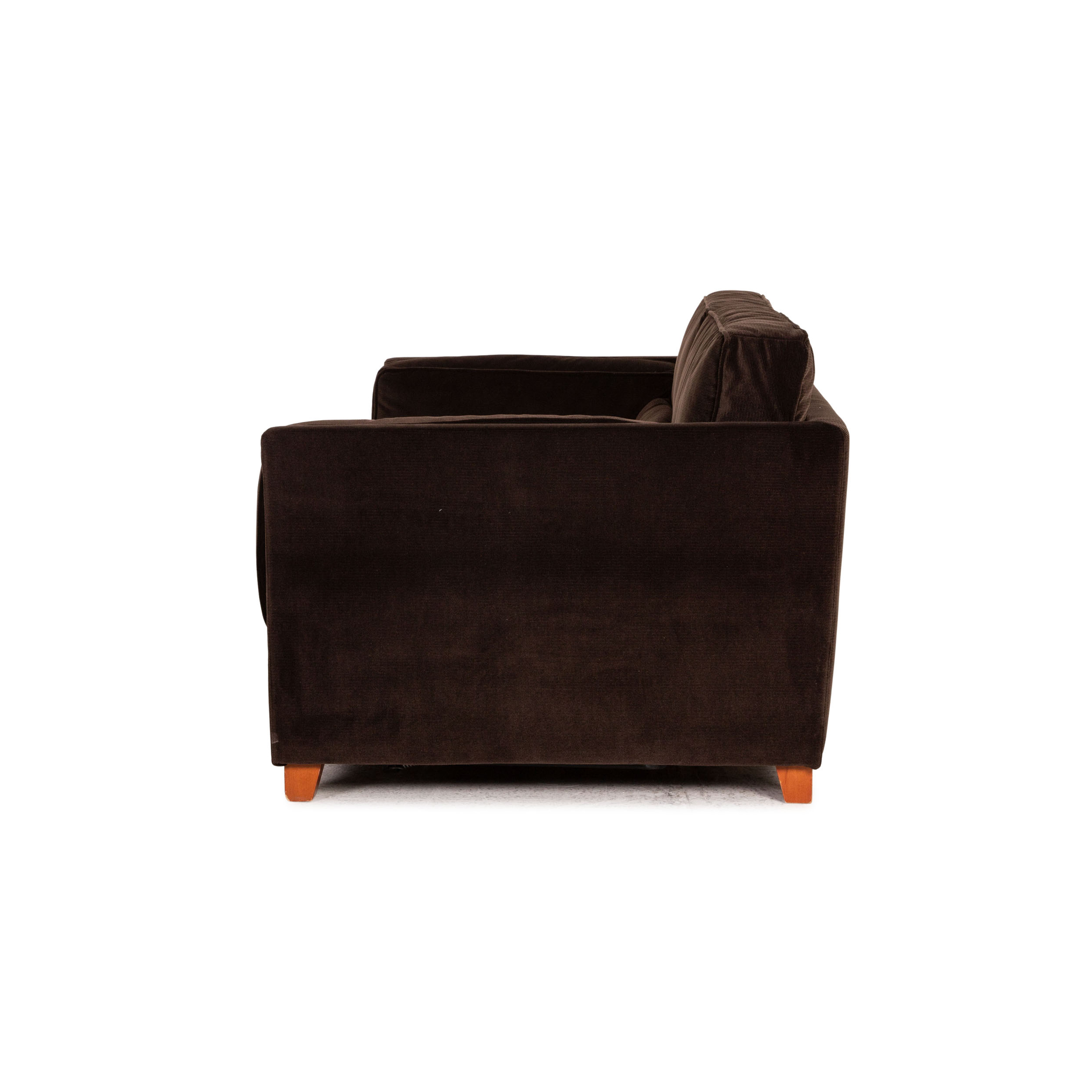 Sofa 2-Sitzer Stoff Dunkelbraun