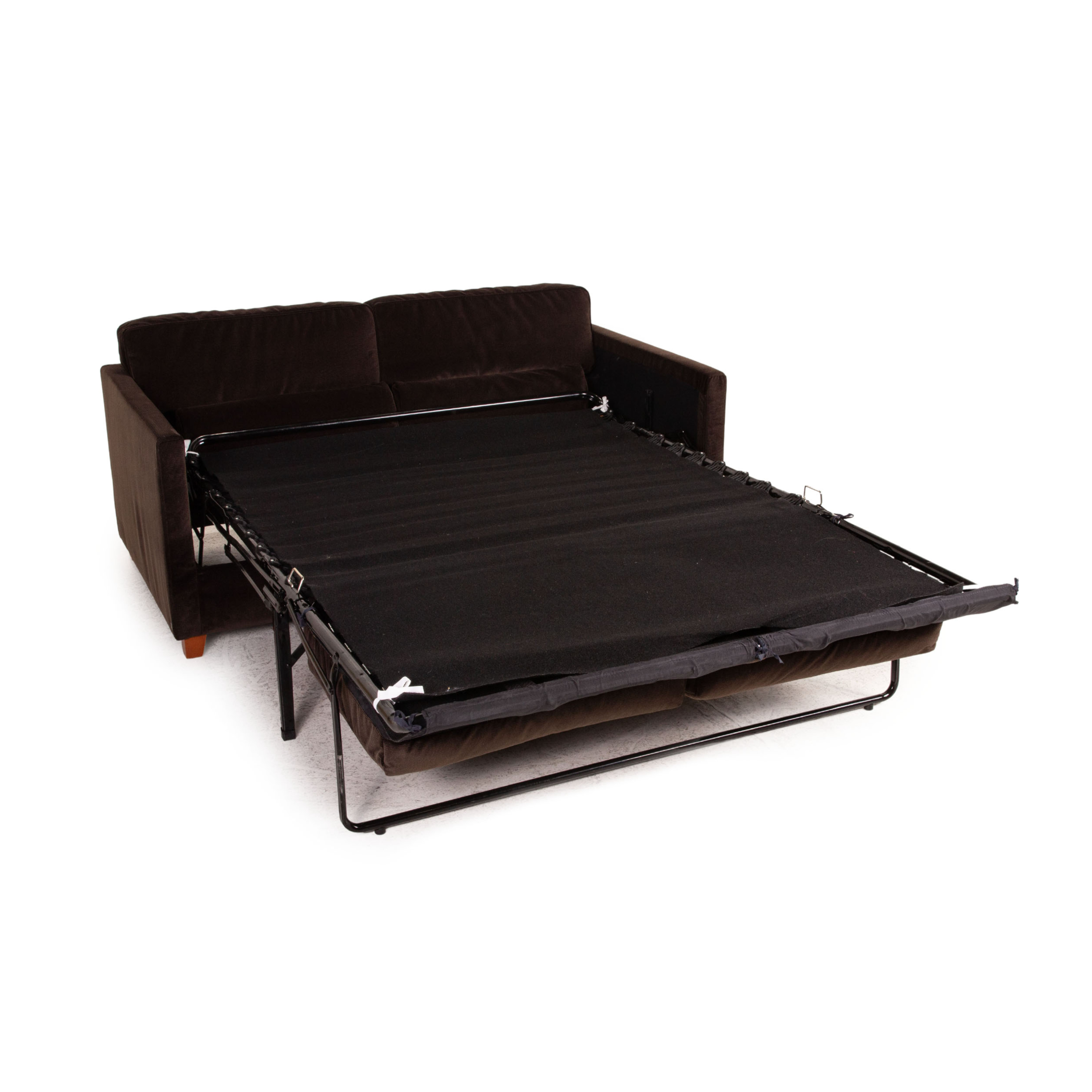 Sofa 2-Sitzer Stoff Dunkelbraun
