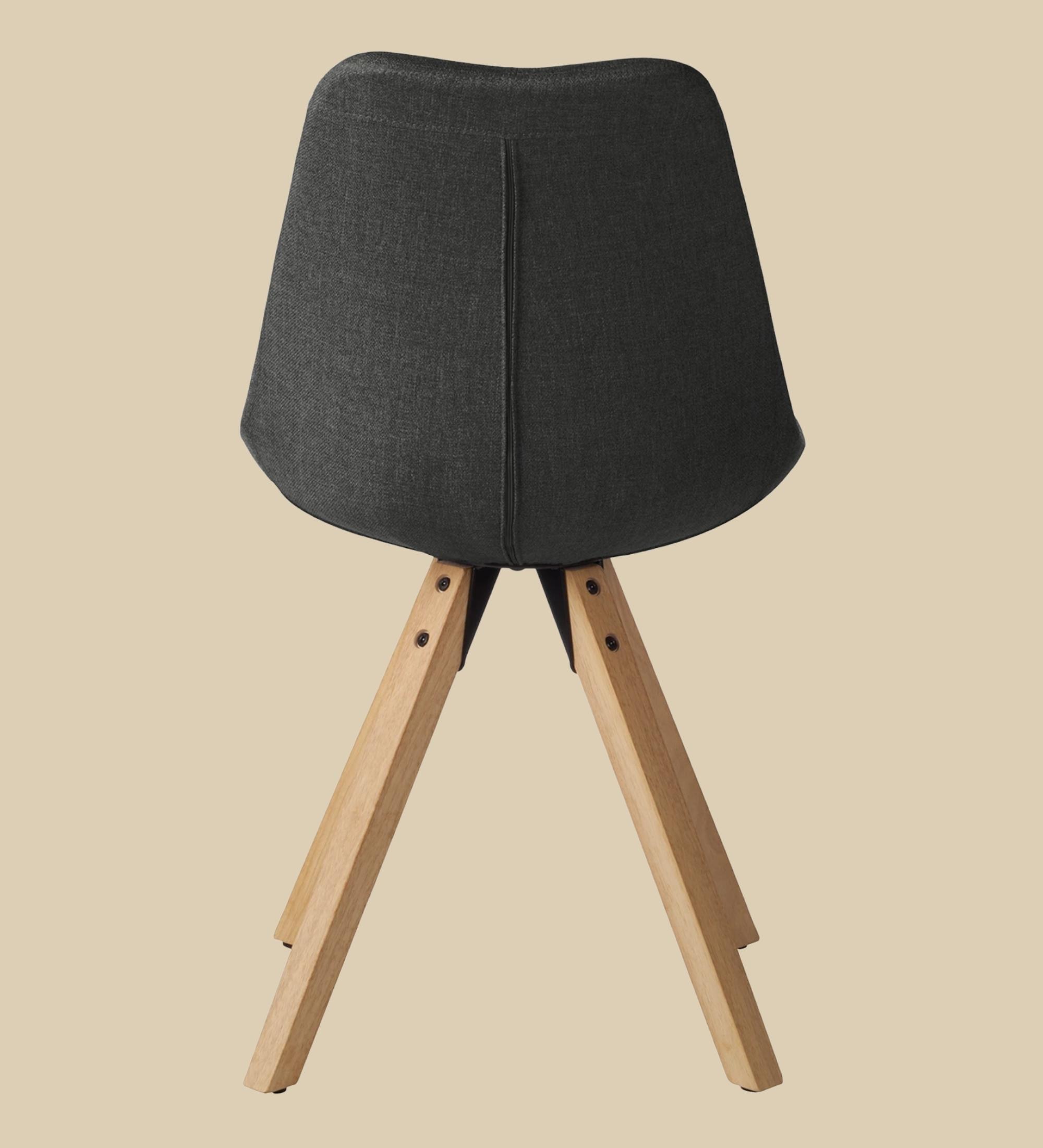 Polsterstuhl ALEDAS Webstoff Cors: Anthrazit Braun 2er Set
