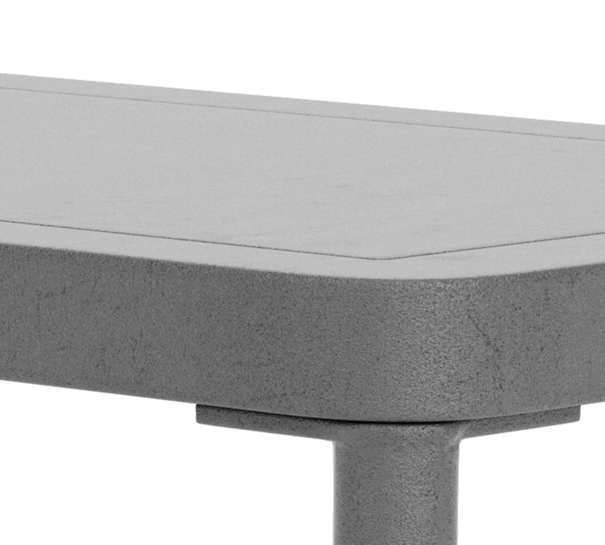 Hadley Outdoor Coffee Table Anthracite Grey Steel 30 x 70 cm