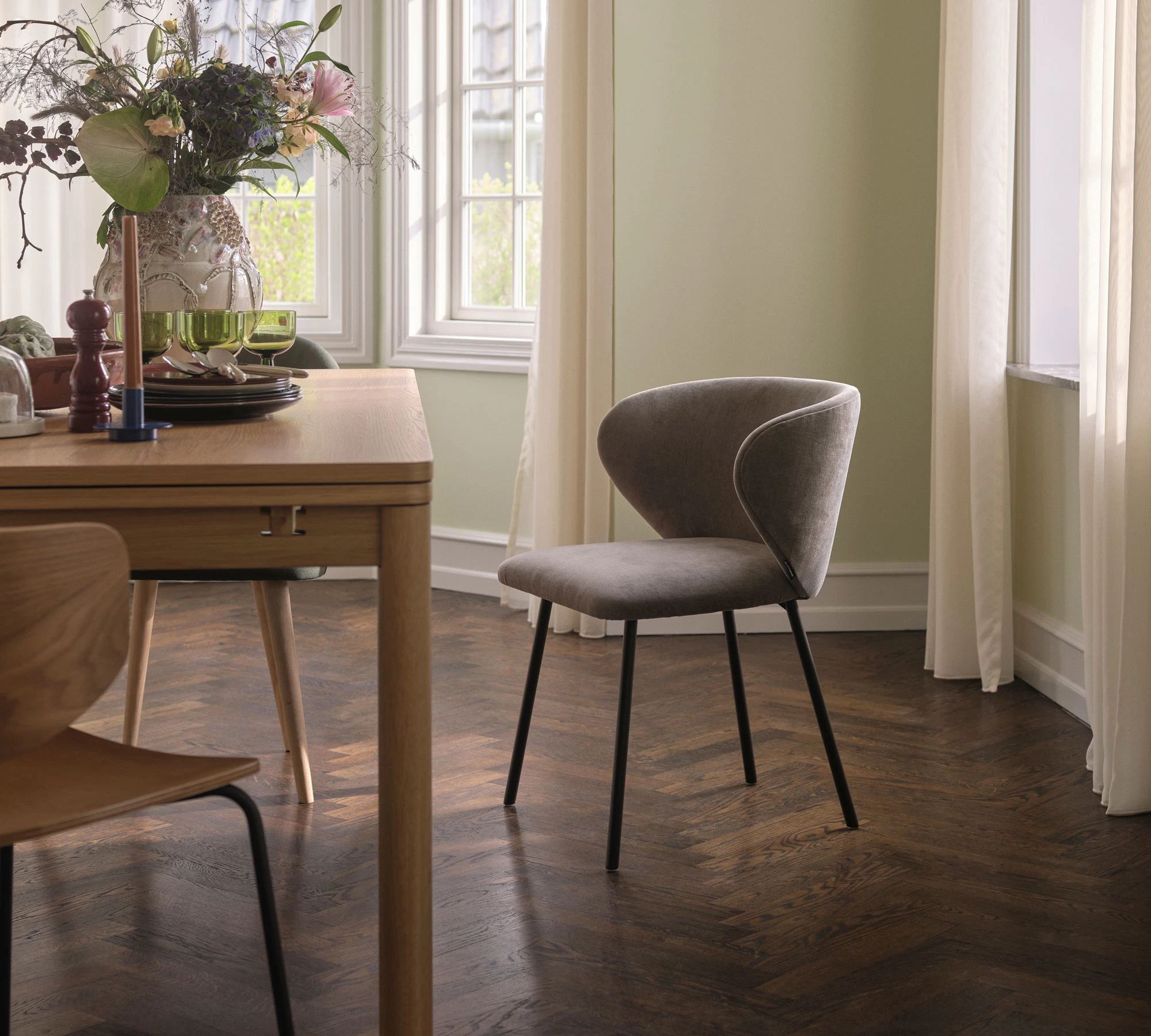Ellie Dining Chair Planet Grey Green