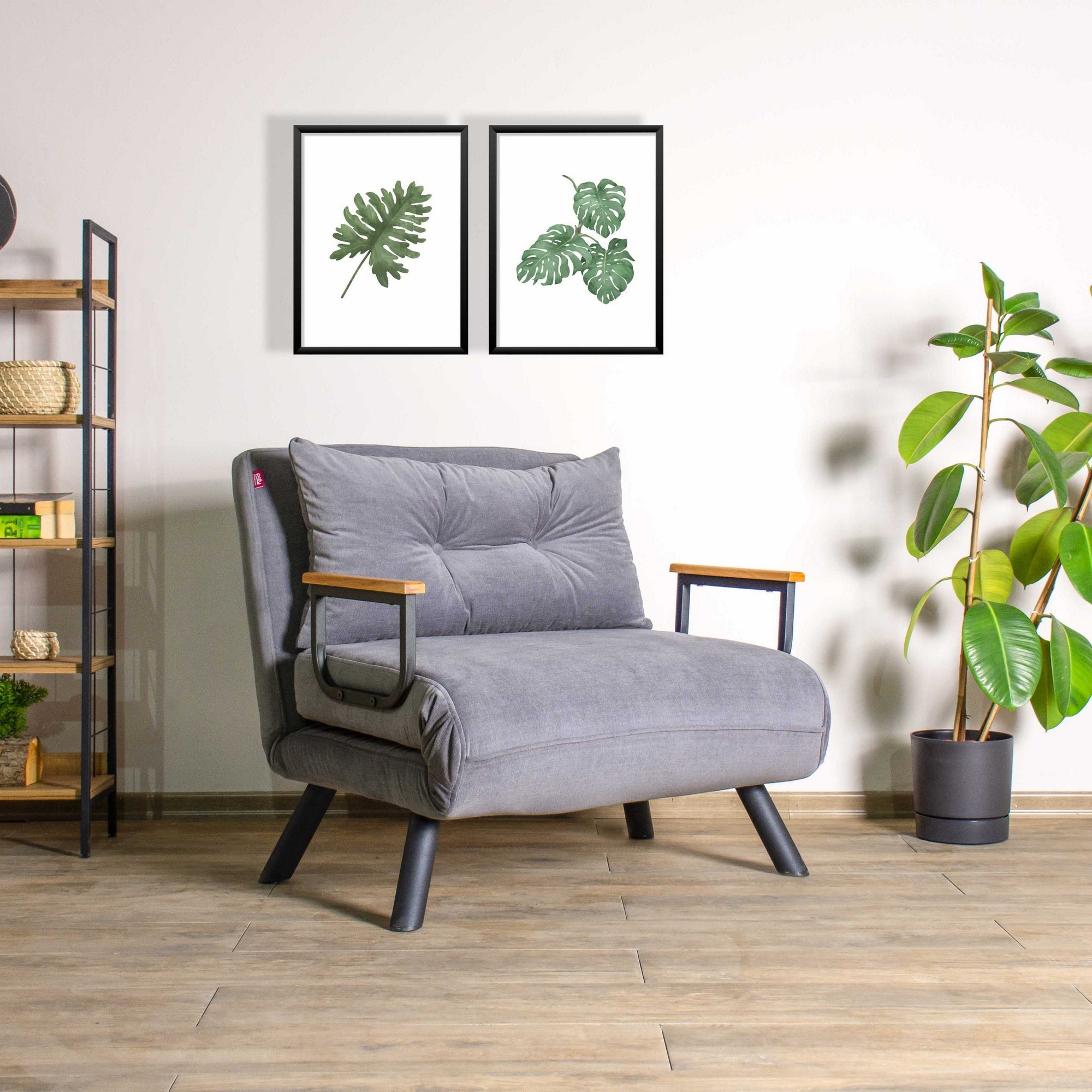 Armchair with sleeping function Grey