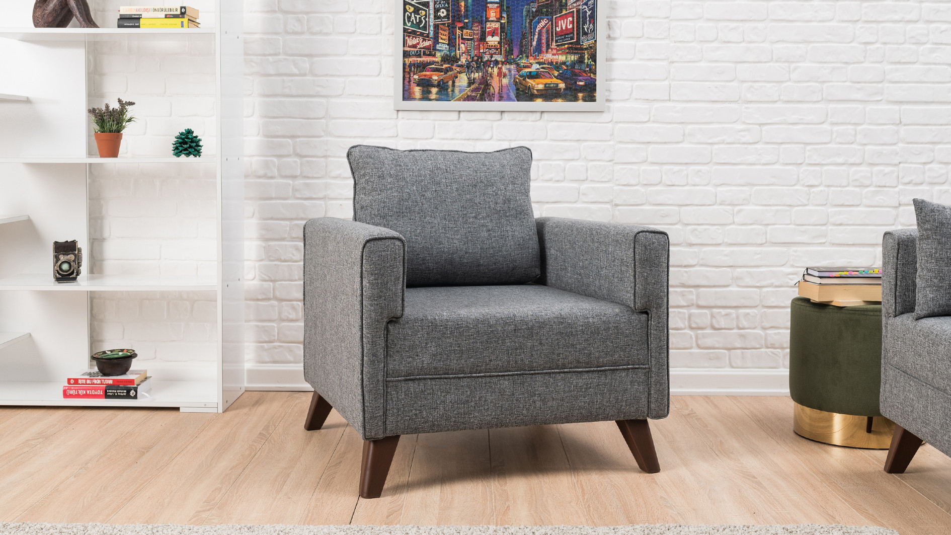 Modern Armchair Grey
