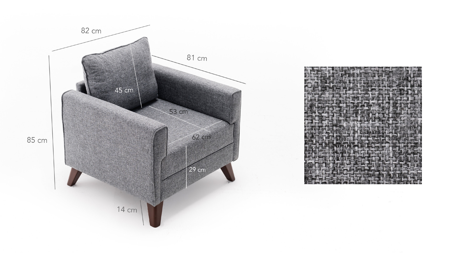Modern Armchair Grey