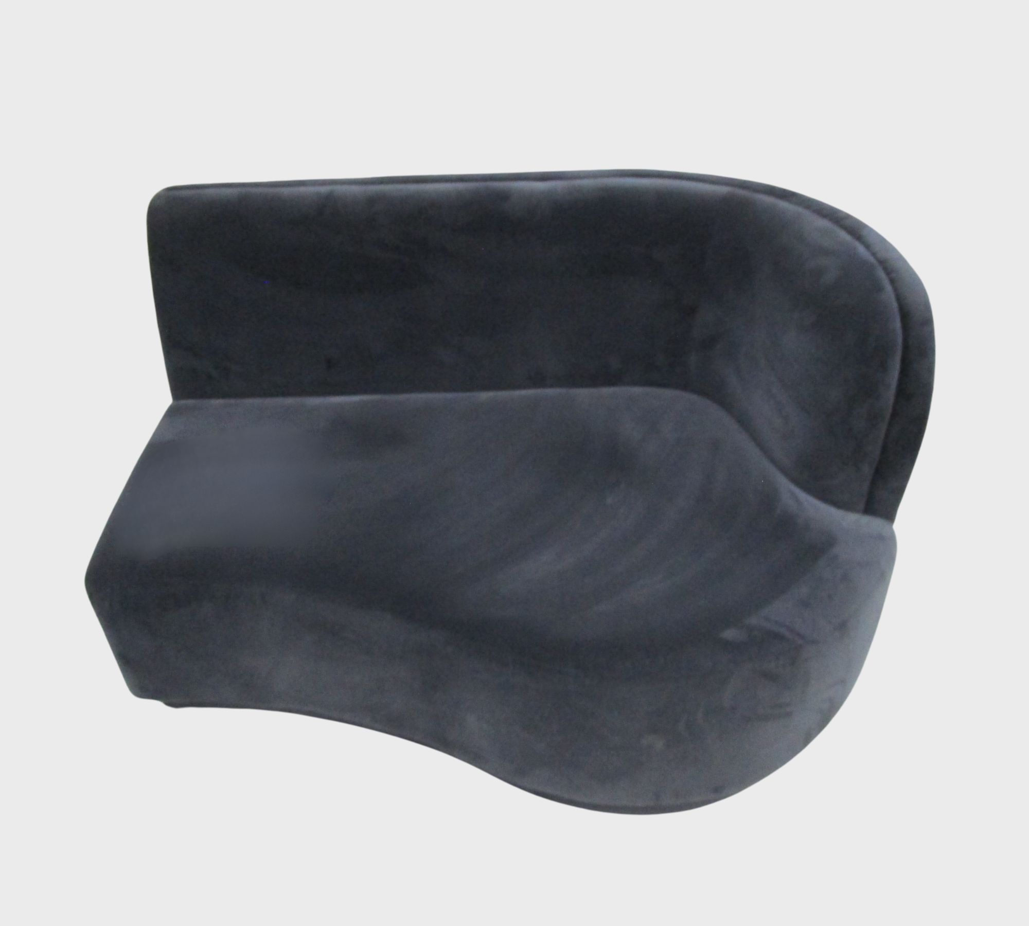 Nora 2-seater module right velvet matt dark grey