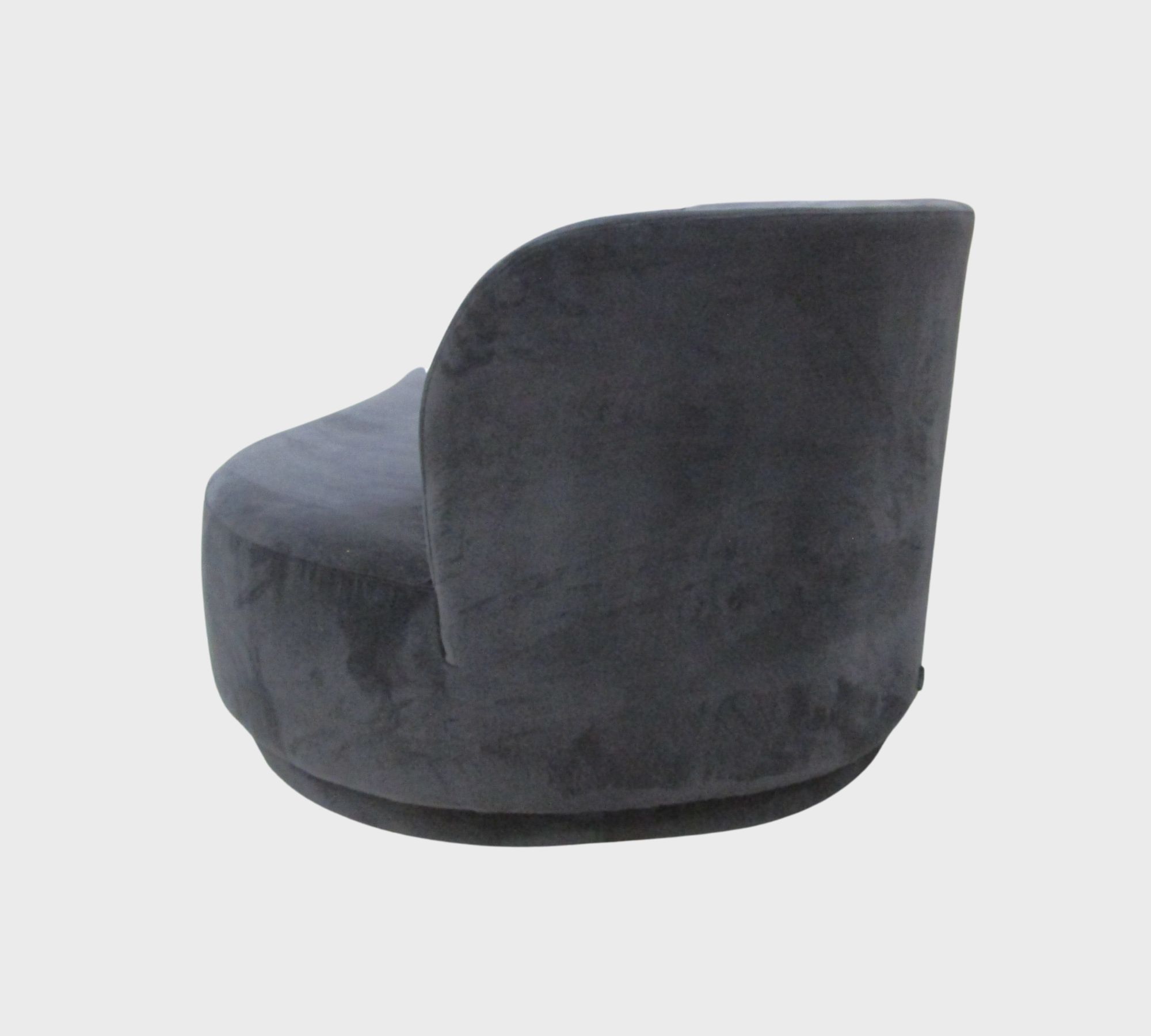 Nora 2-seater module right velvet matt dark grey