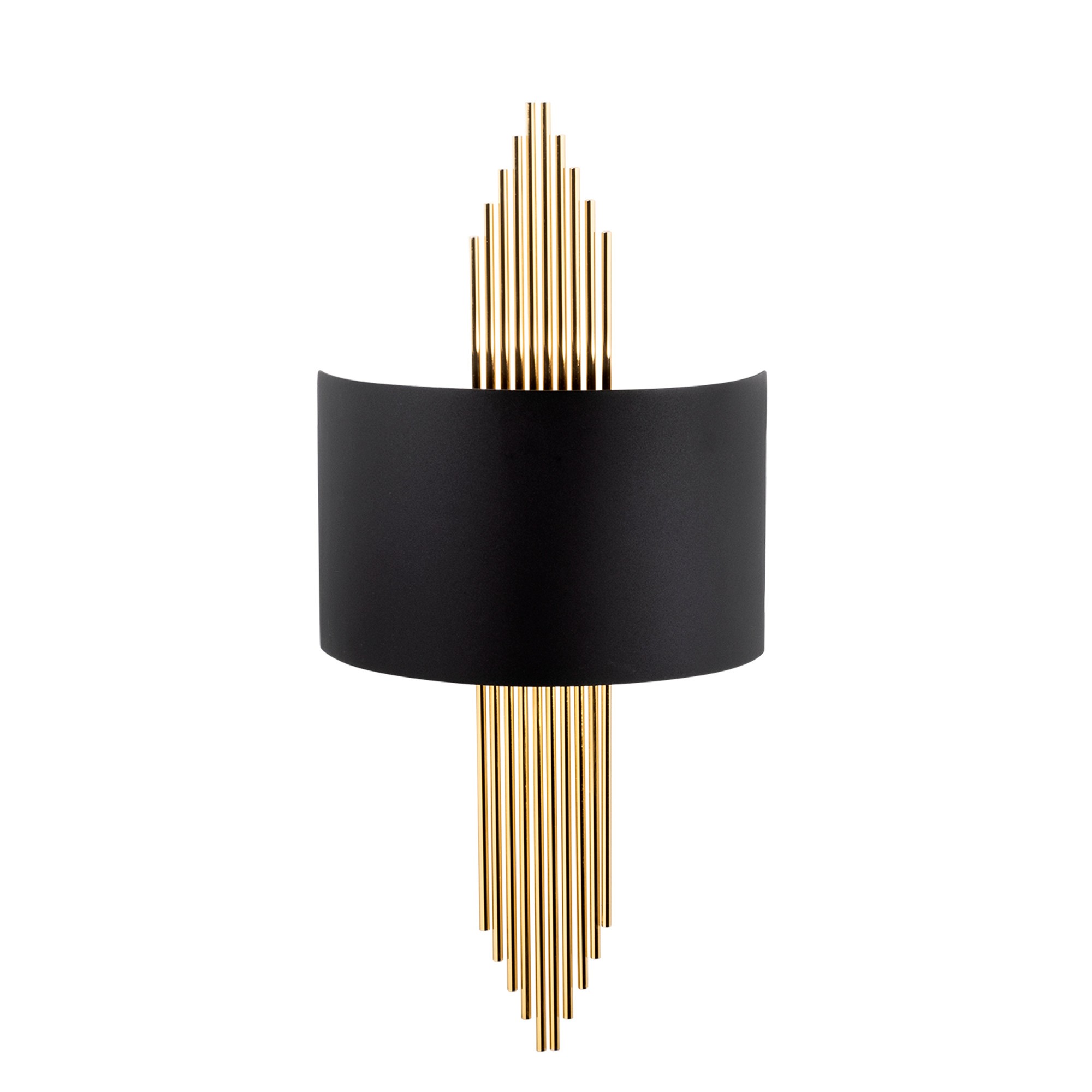 Wandleuchte Schwarz Goldfarben Maxi 75cm