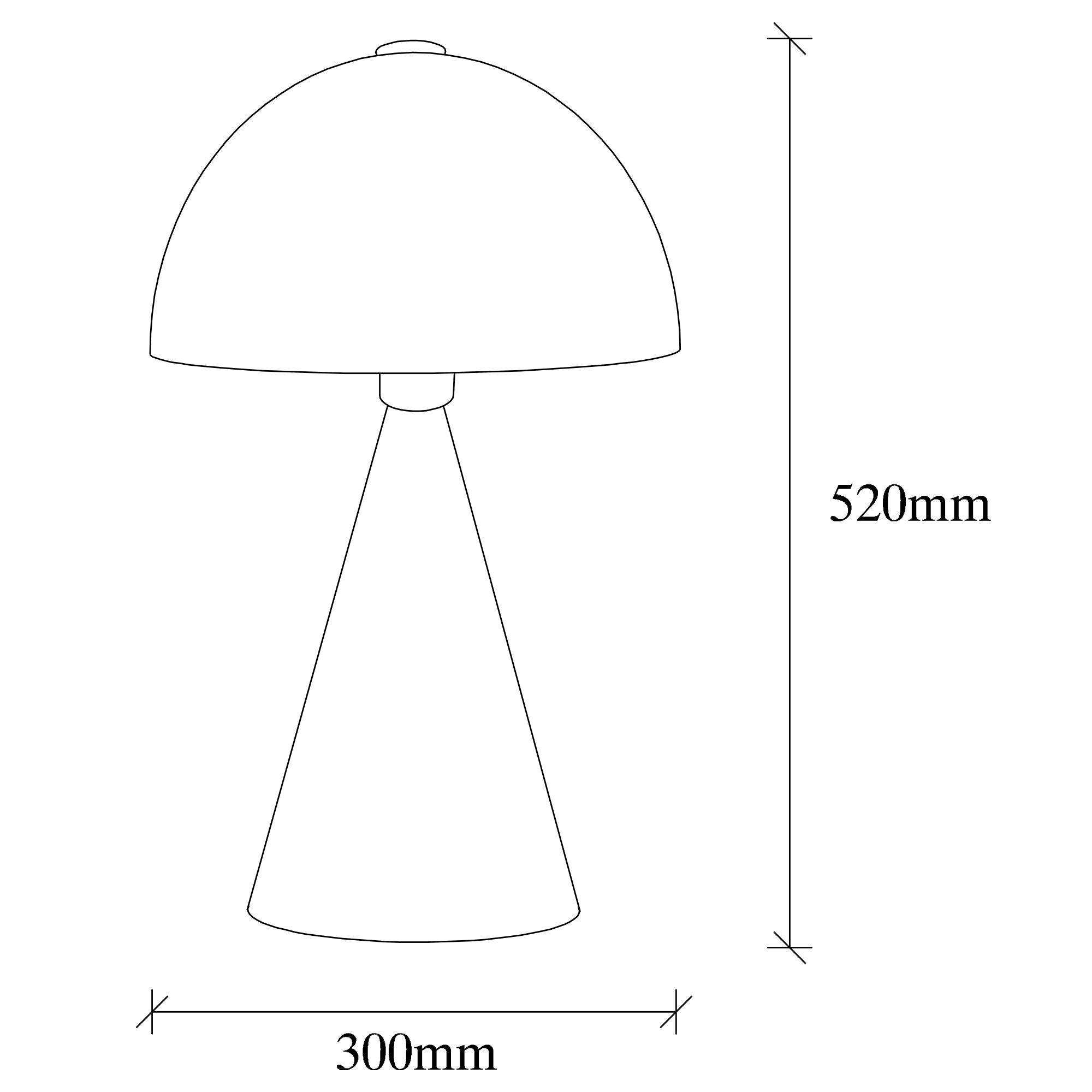 Table lamp metal white 30cm
