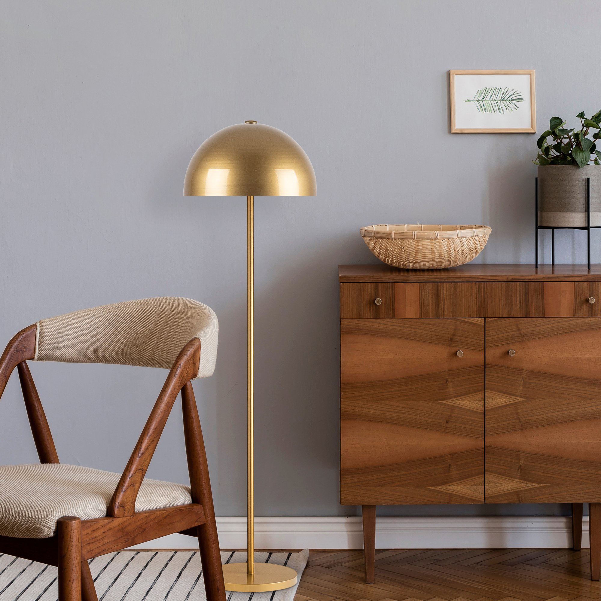 Lampada da terra metallo color oro 154cm