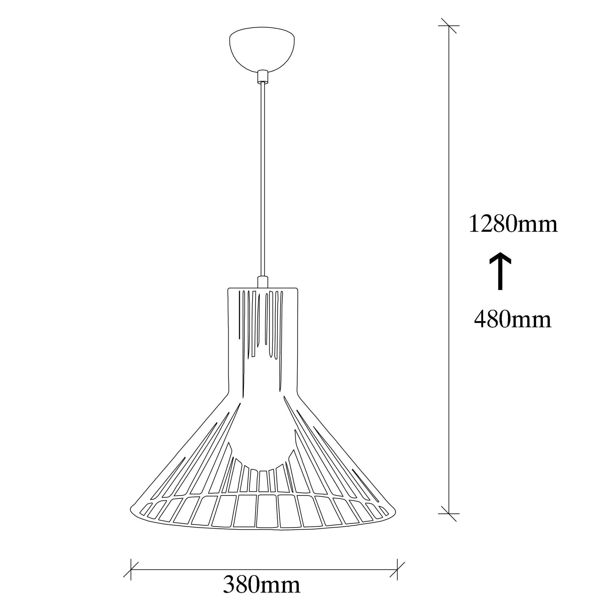 Pendant lamp metal black Ø38cm