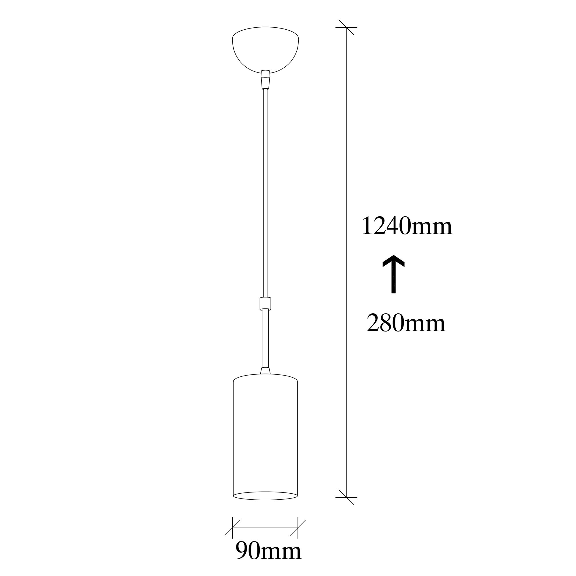 Hanging lamp Metal Black Gold