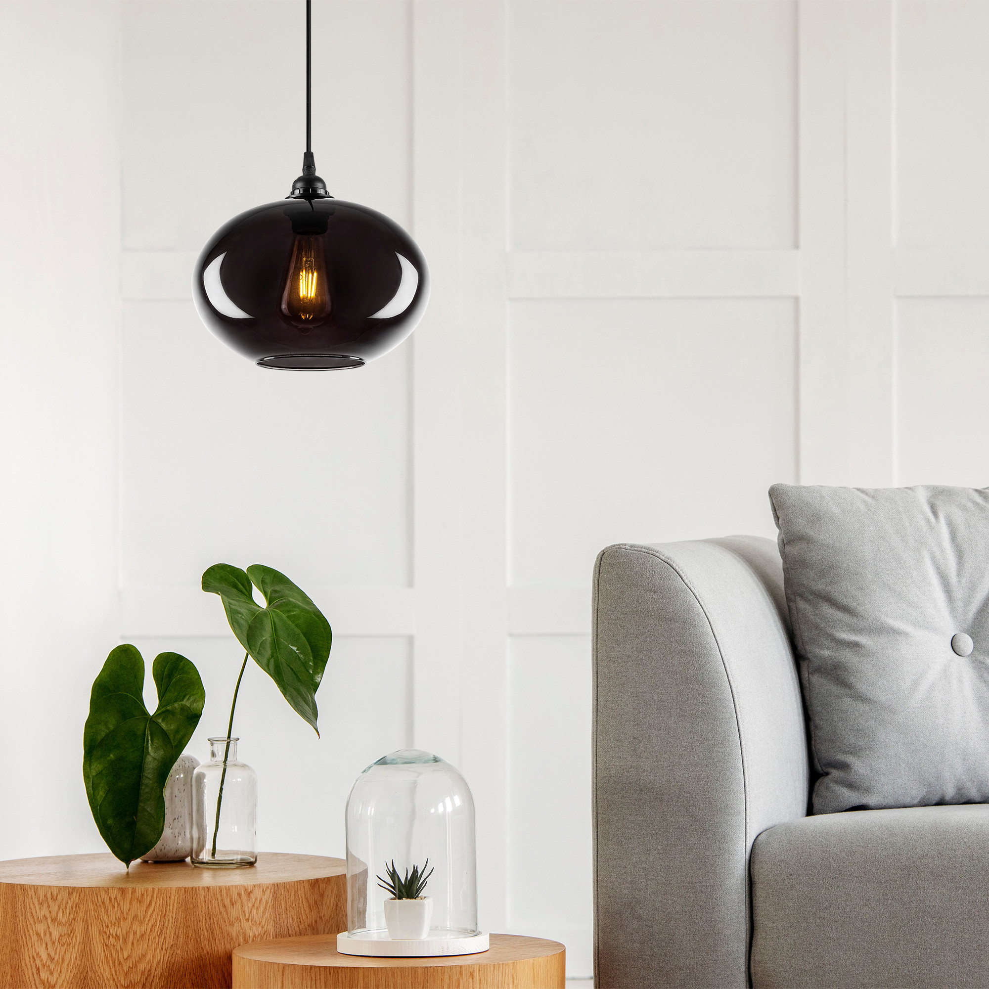 Ceiling light metal smoke-colored Ø 27cm