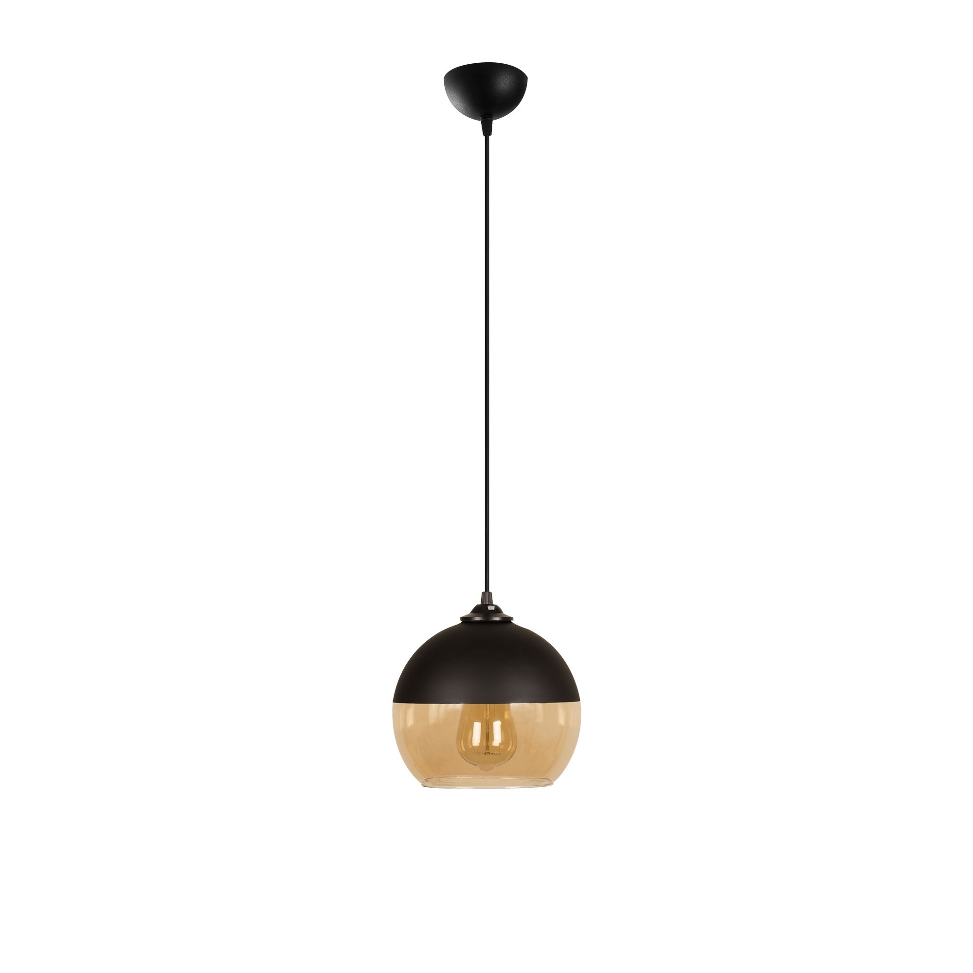 Ceiling light Metal Black Honey-colored Ø 20cm