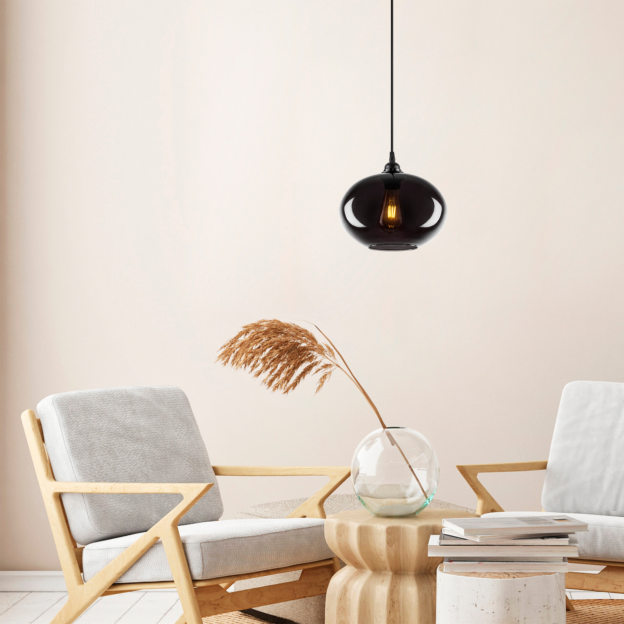 Ceiling light metal smoke-colored Ø 27cm