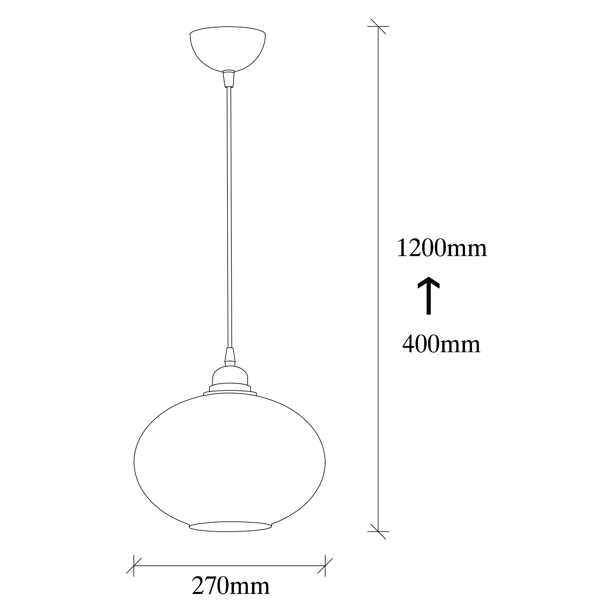 Ceiling light metal smoke-colored Ø 27cm
