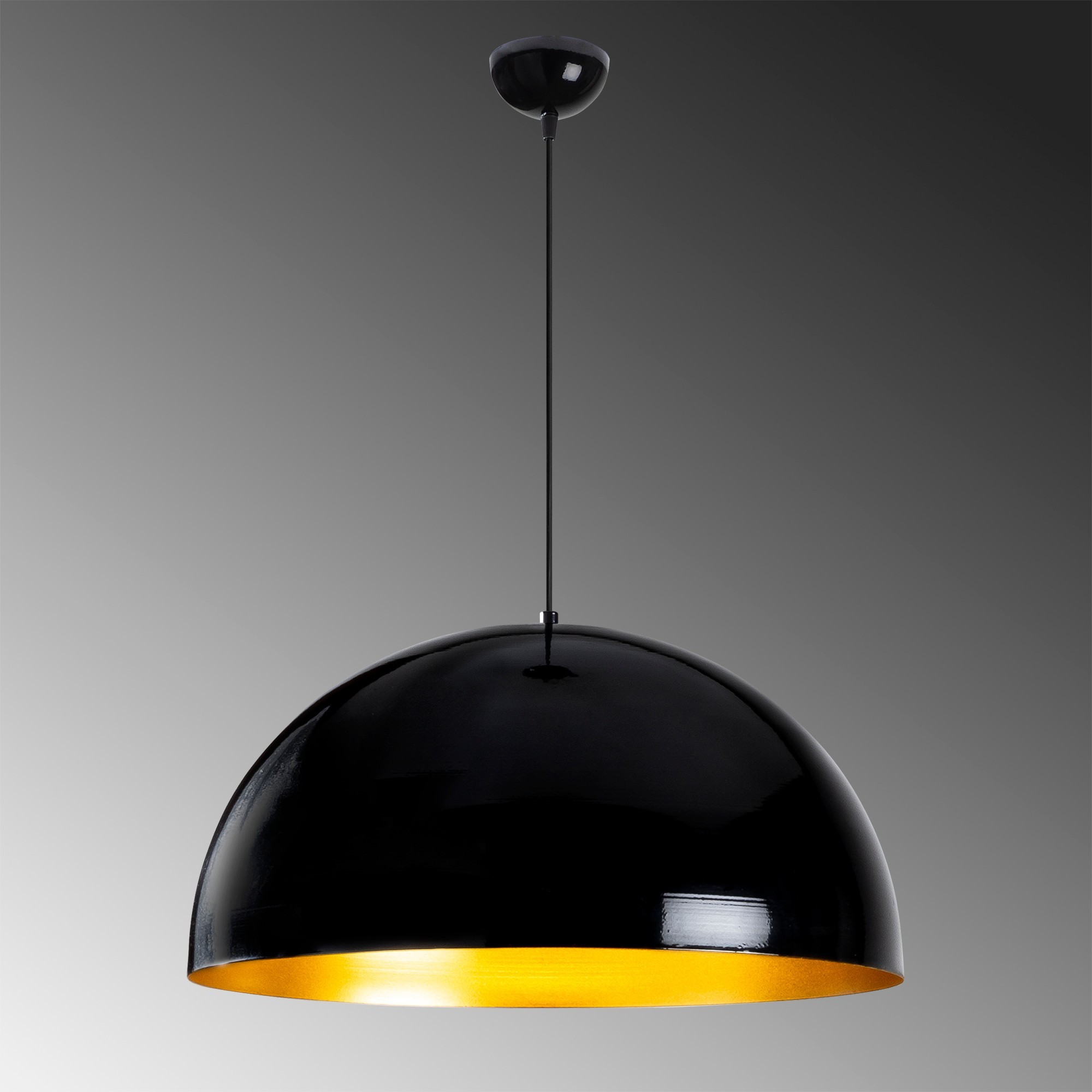 Hanging lamp Large Metal Black Gold Ø 60cm
