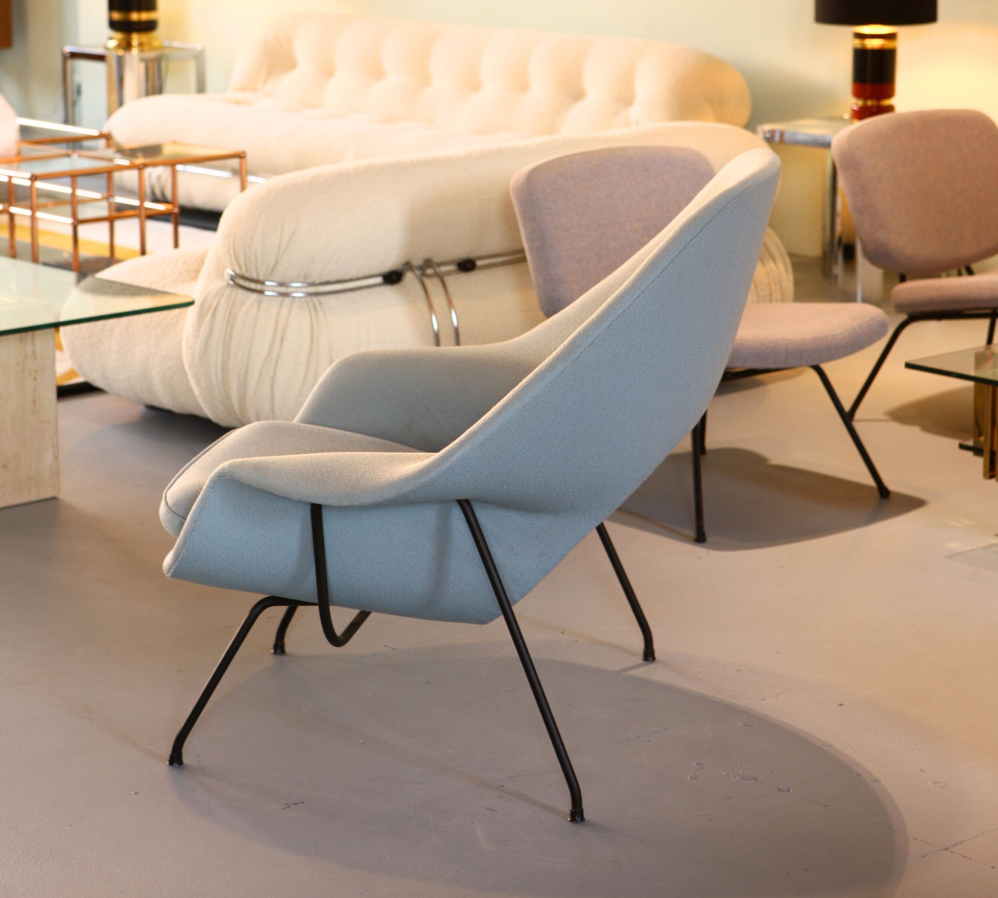 Womb Chair with Ottoman Eero Saarinen 1960s