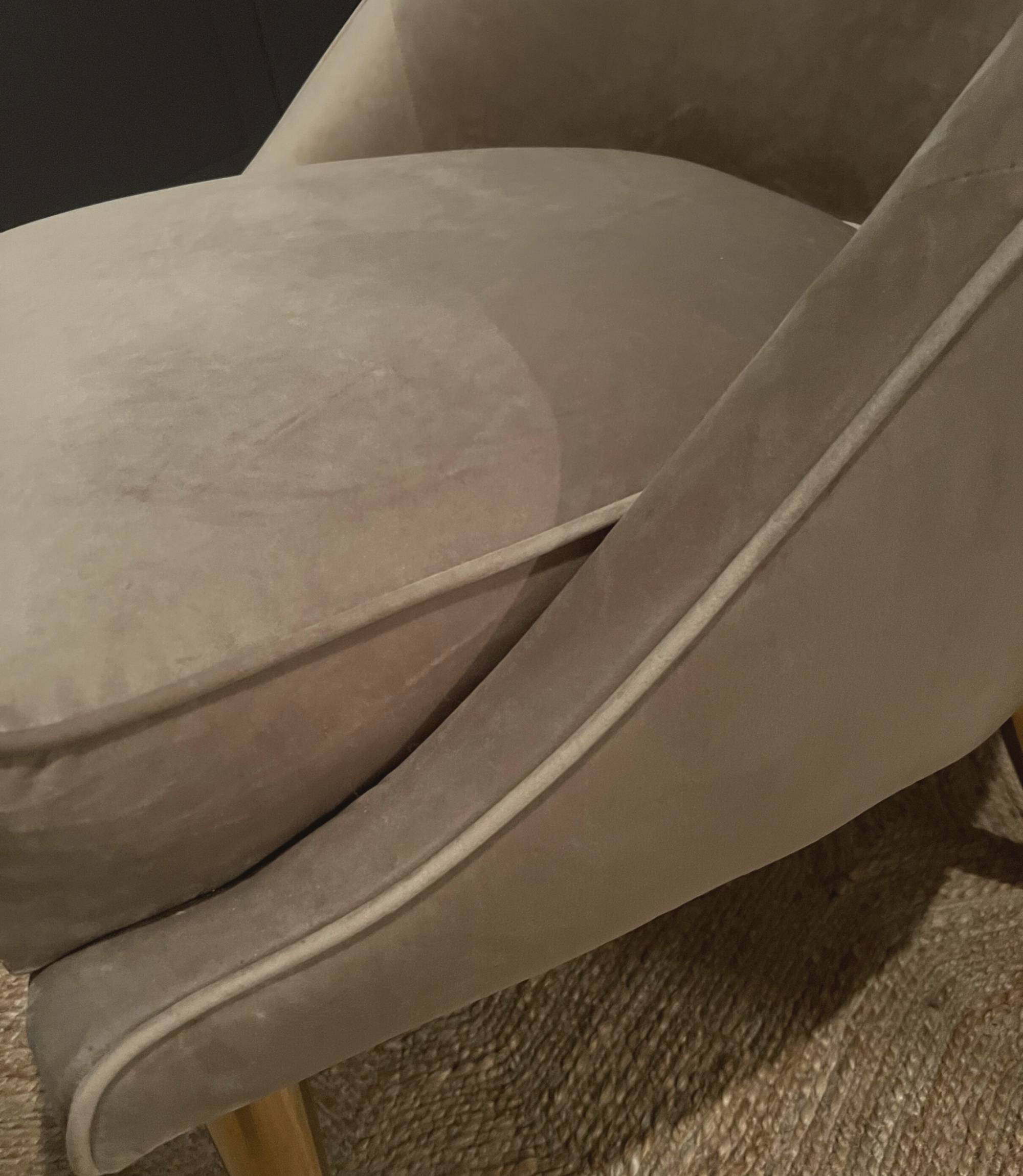 Polstersessel Samt Taupe 