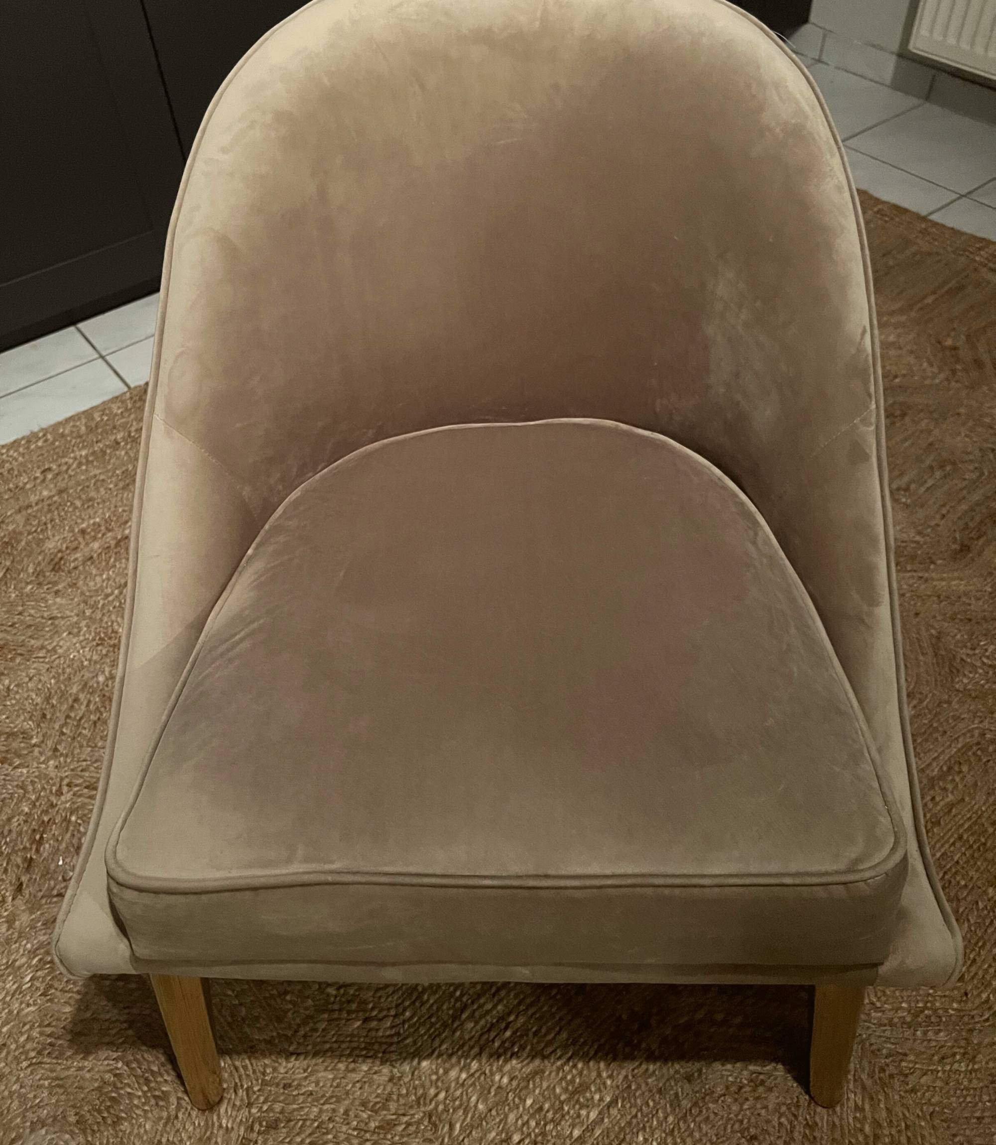 Polstersessel Samt Taupe 