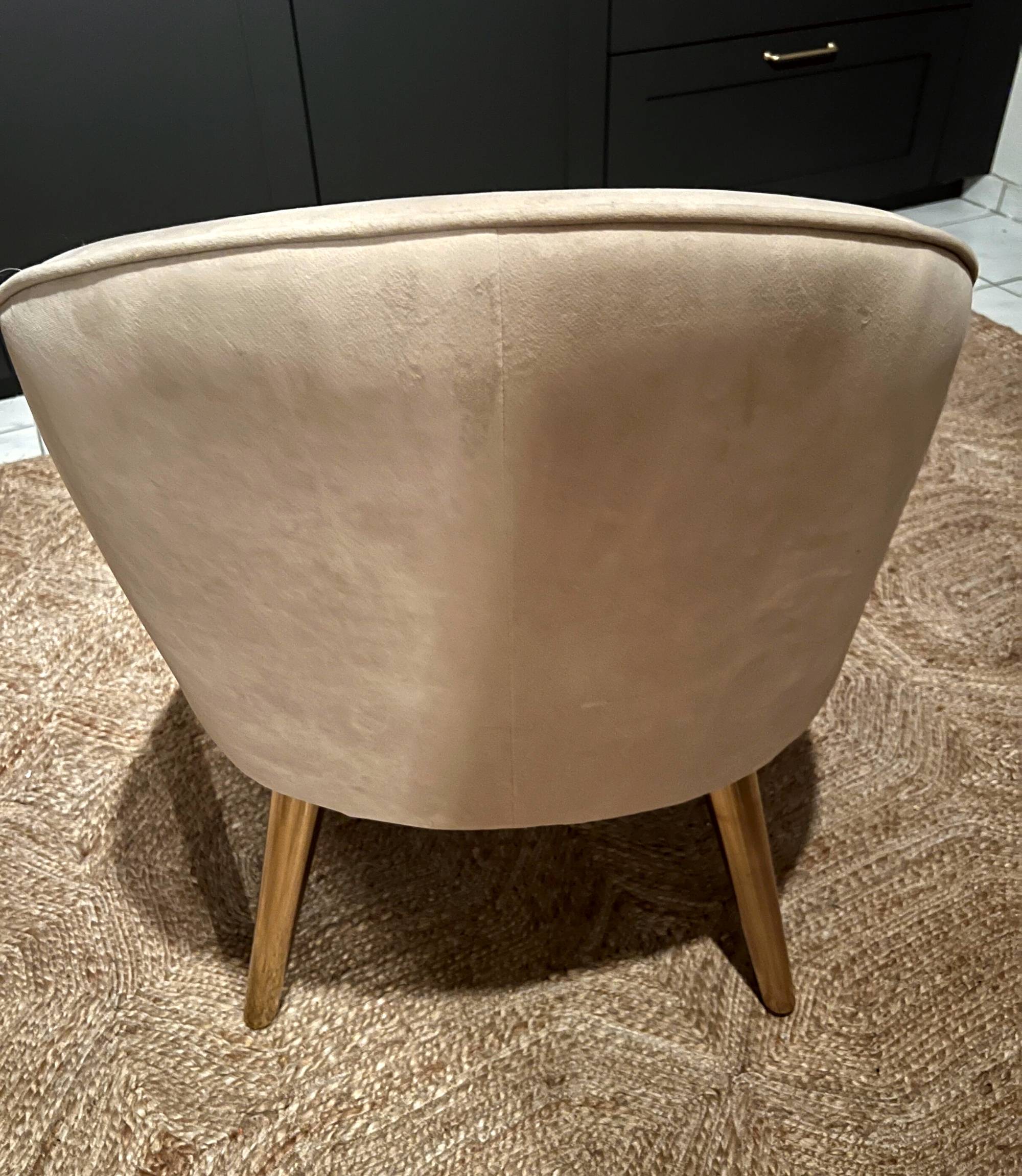 Polstersessel Samt Taupe 