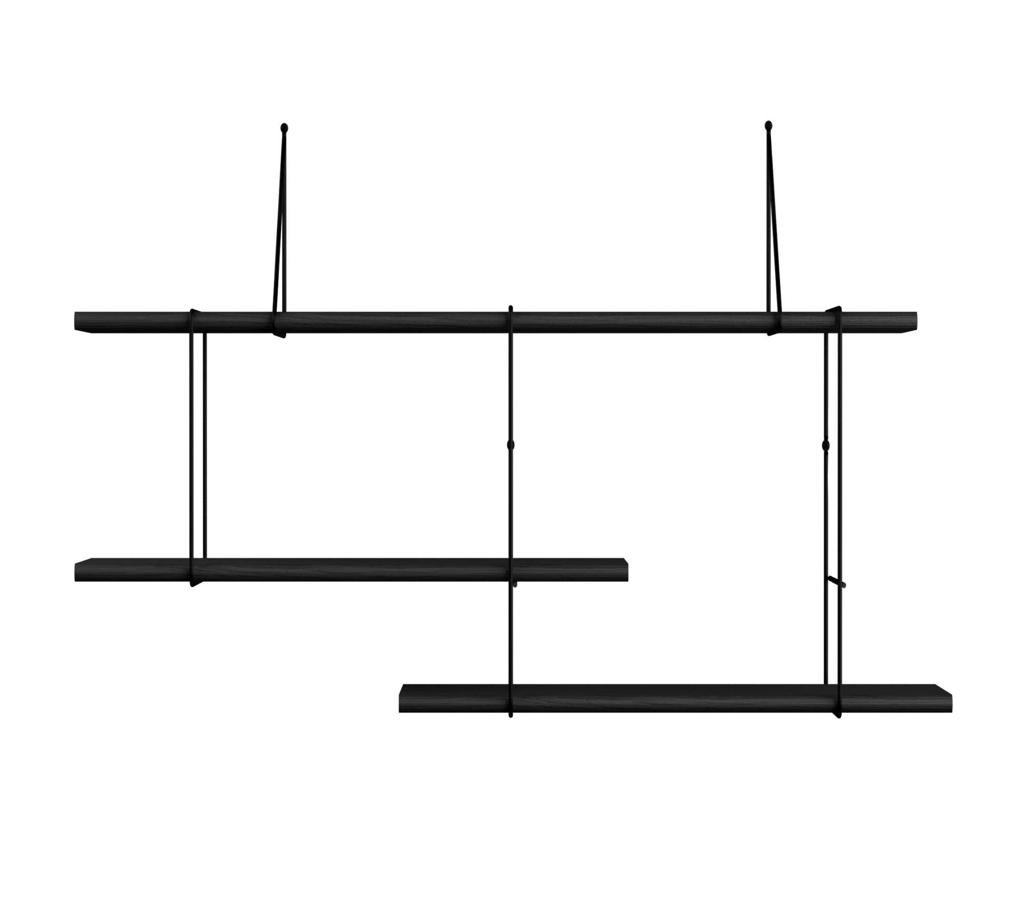 Shrink Shelf Beech Wood Steel Black