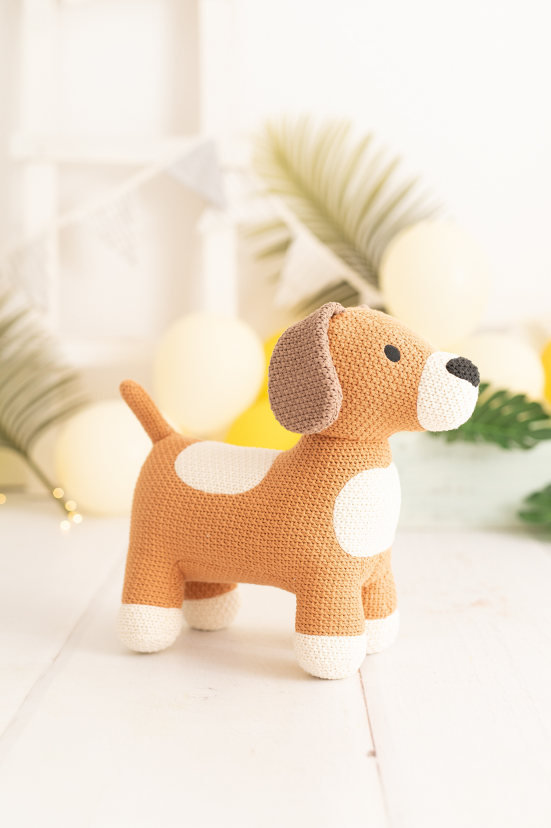 Dog Plush Cotton Brown