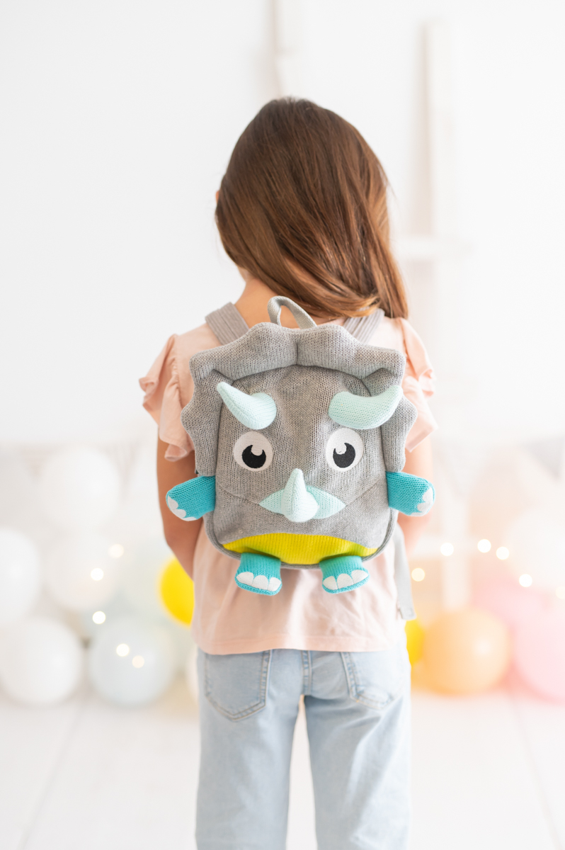 Dinosaur backpack Cotton Blue