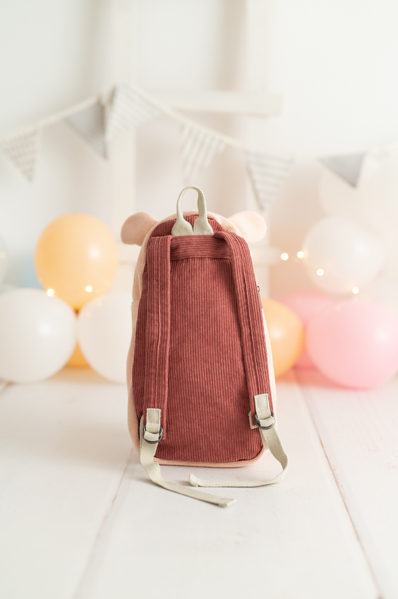 Mouse Backpack Cotton Pink