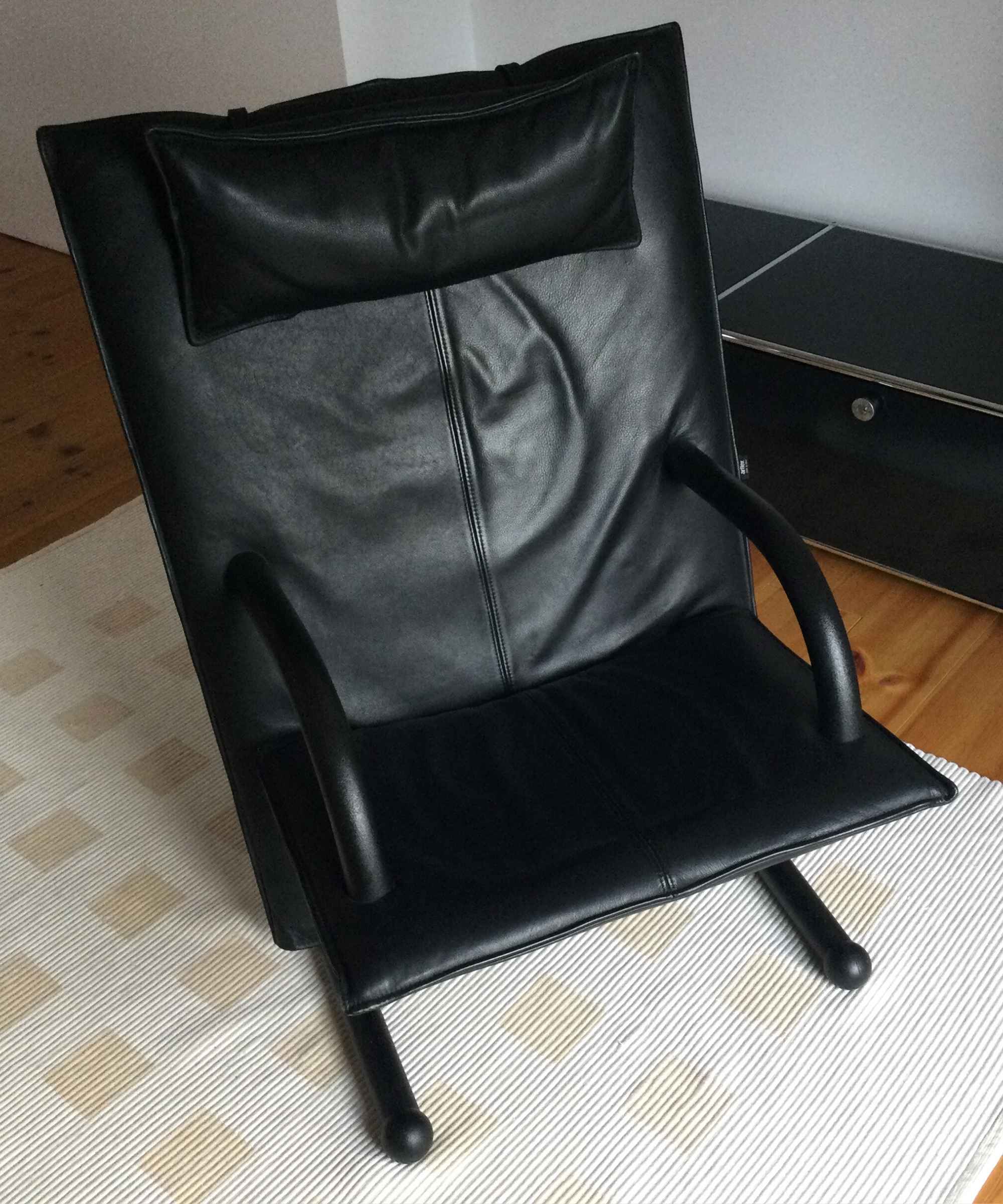 2x Ledersessel von Burkhard Vogtherr für Arflex