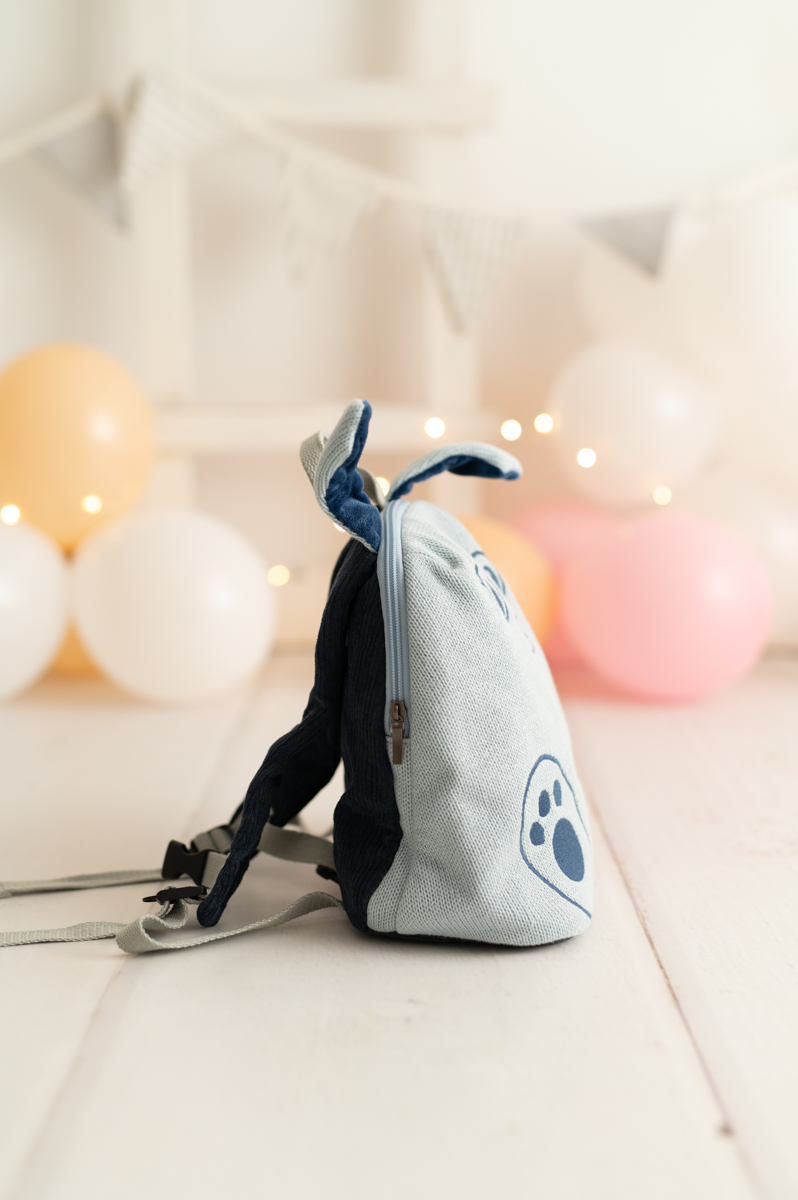 Rabbit Backpack Cotton Blue