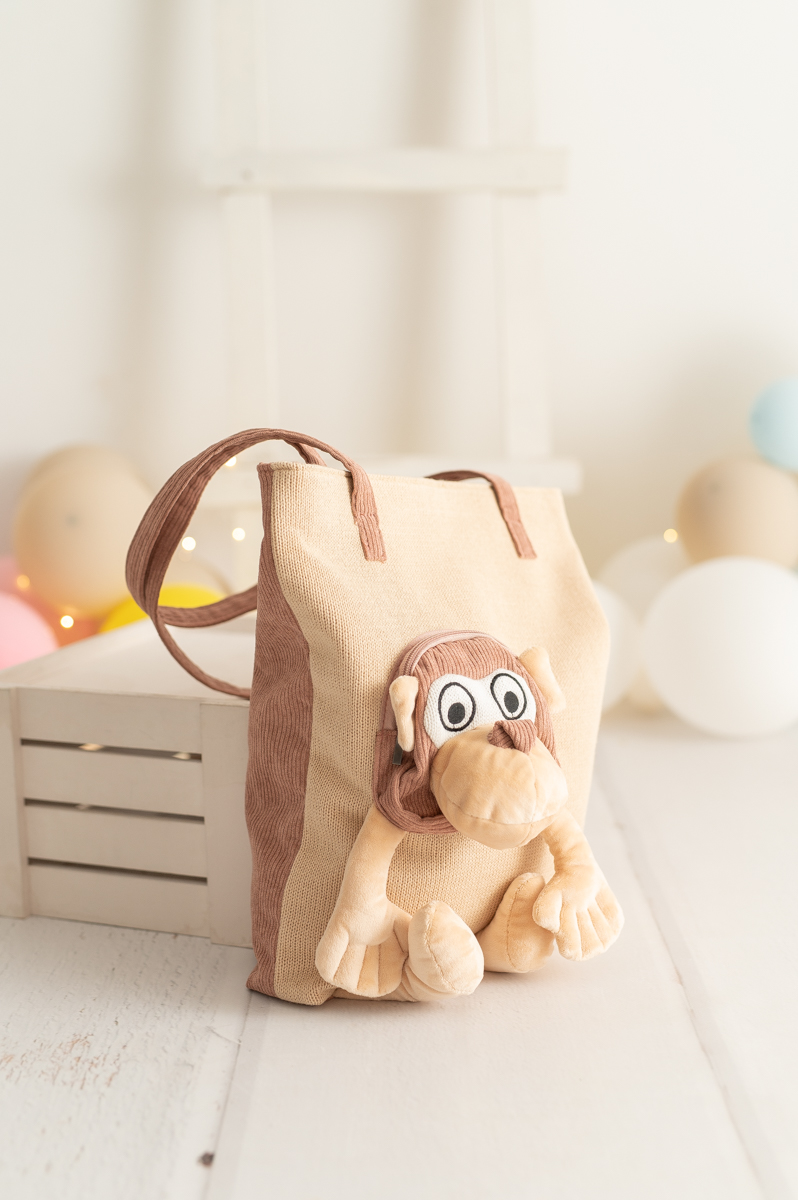 Monkey Bag Cotton Beige