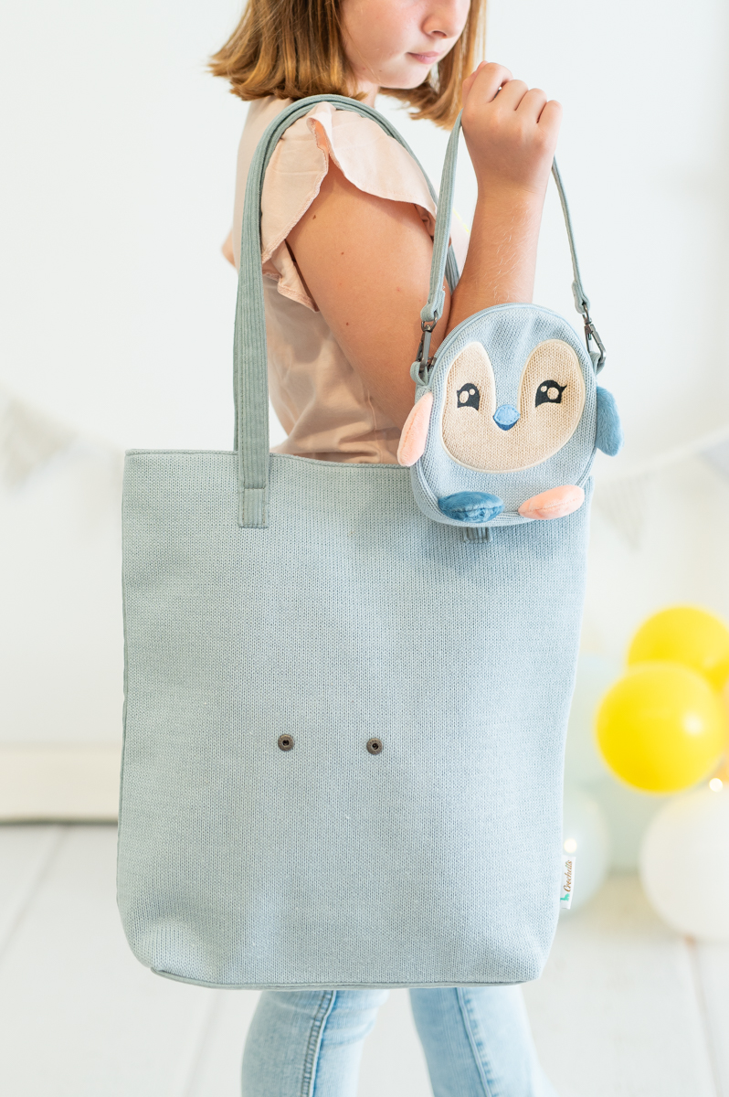 Penguin Bag Cotton Blue