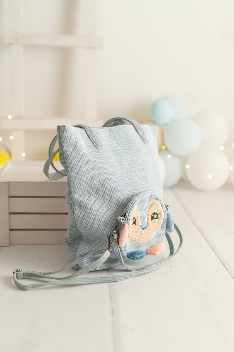 Penguin Bag Cotton Blue