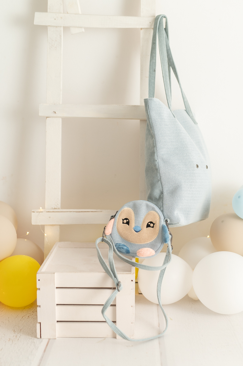 Penguin Bag Cotton Blue