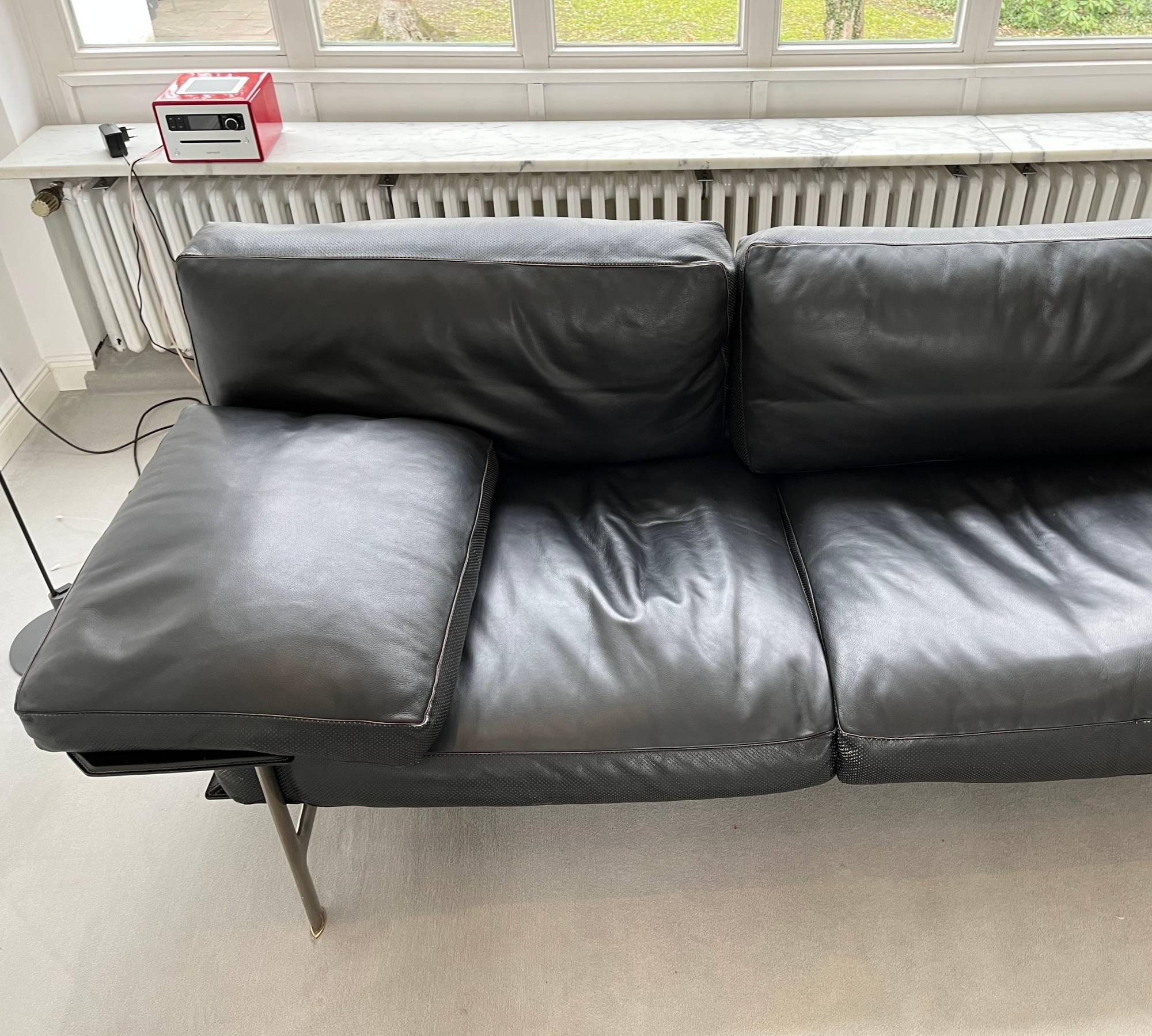 Diesis Sofa 3-seater leather sofa Black