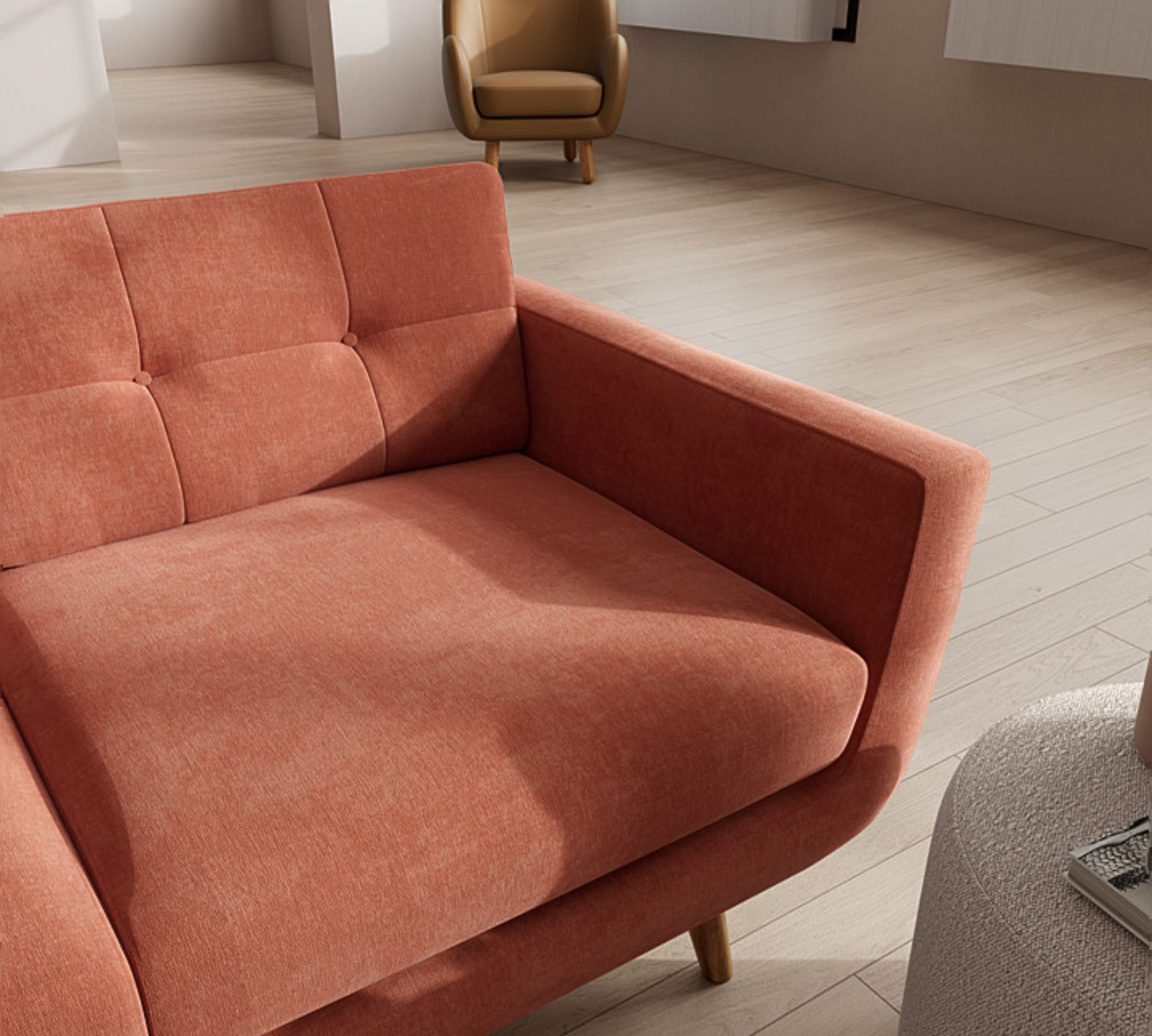 Vera Sofa 2-Sitzer Danny Dusty Rose